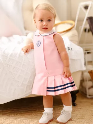 Ralph Lauren Kids Polo Pony striped cotton dress - Pink