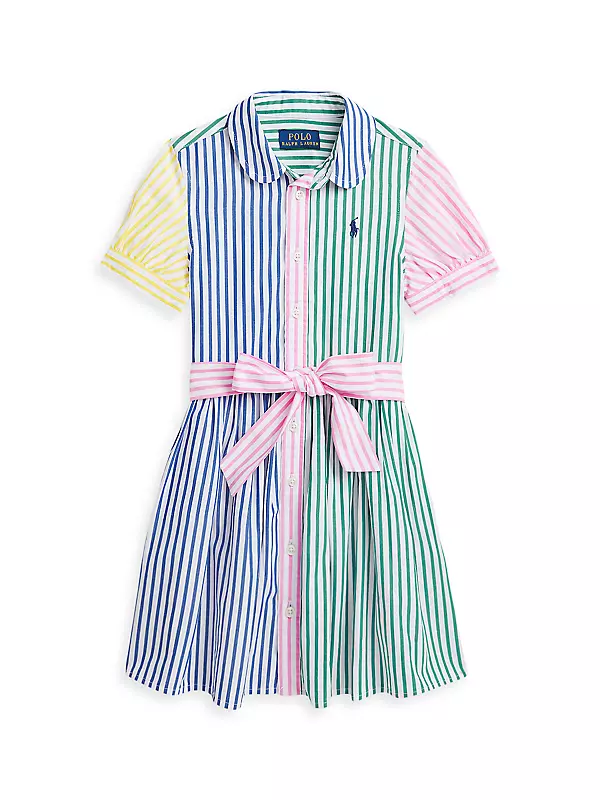 Shop Polo Ralph Lauren Little Girl's & Girl's Striped Colorblock 