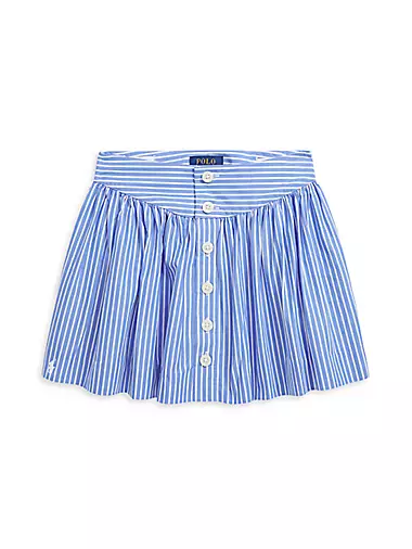 Little Girl's & Girl's Striped Poplin Skirt