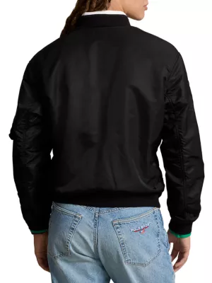 Ralph Lauren Kids logo-print bomber jacket - Black