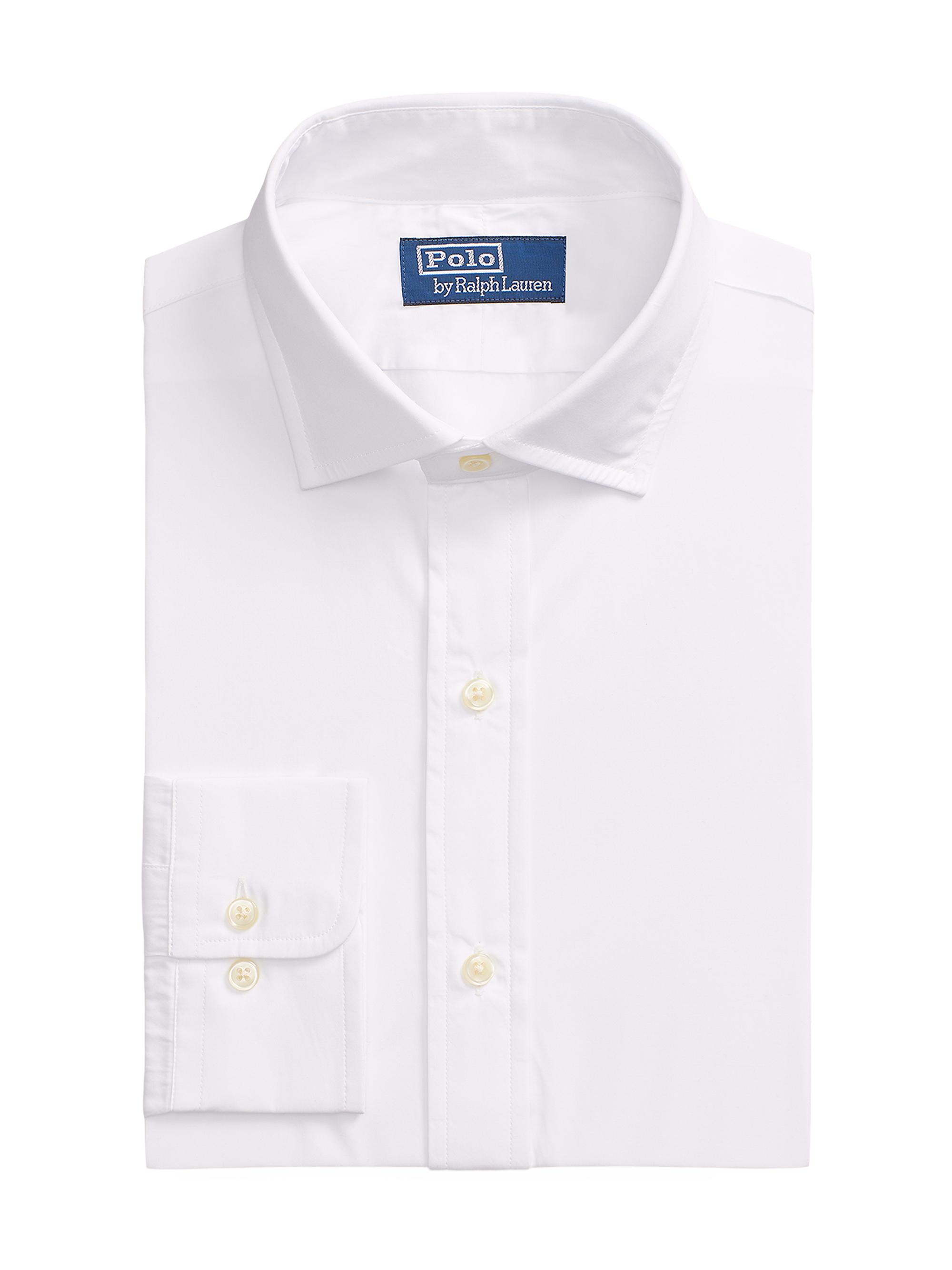 Polo Ralph Lauren Men's Cotton Dress Shirt - White
