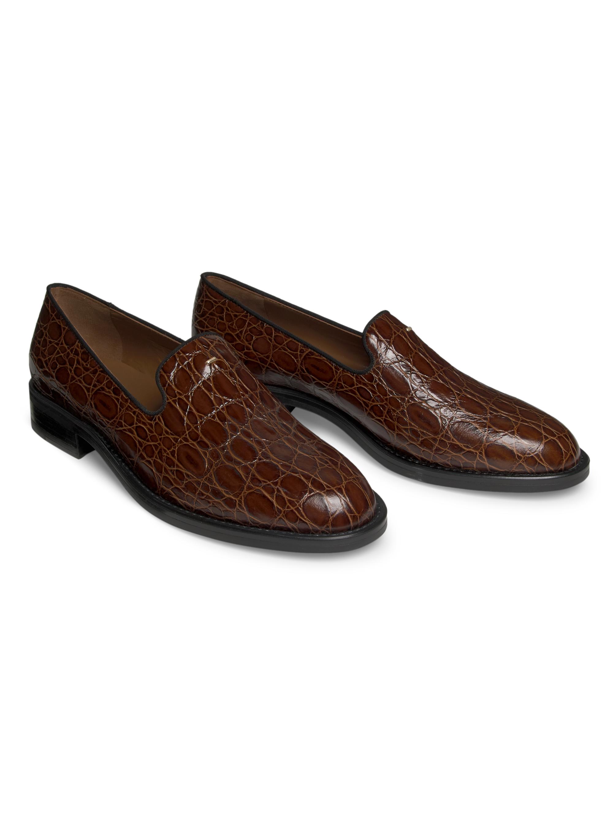 Giuseppe Zanotti Crocodile-Embossed Leather Loafers | Saks Fifth