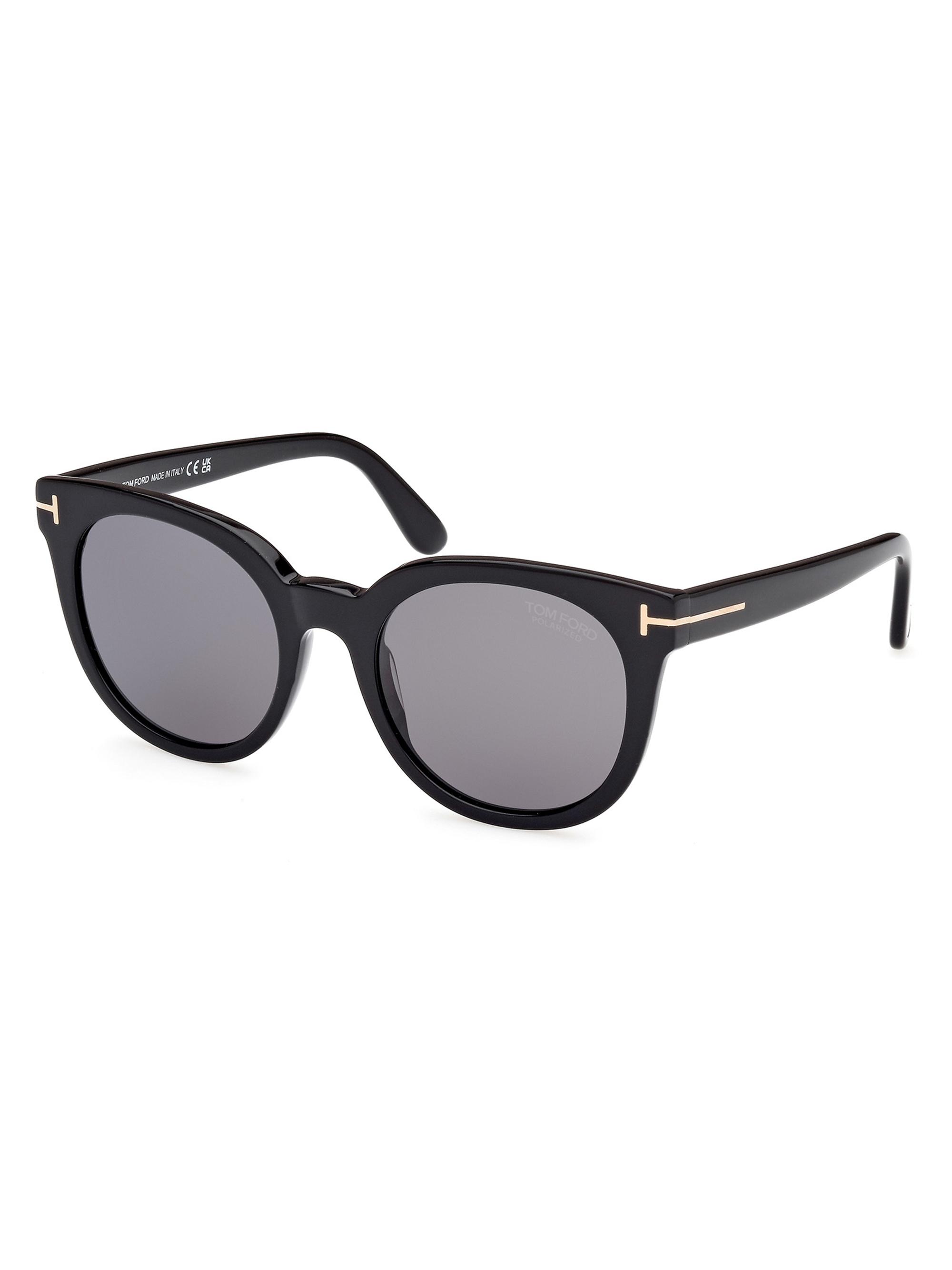 TOM FORD Women's 53MM Butterfly Sunglasses - Black Polarized Smoke