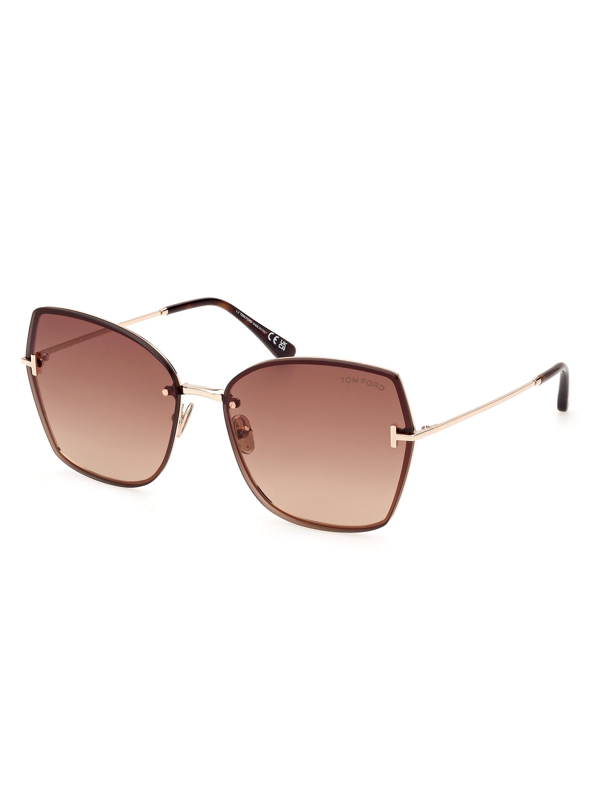 TOM FORD Women's 62MM Butterfly Sunglasses - Rose Gold Havana Gradient