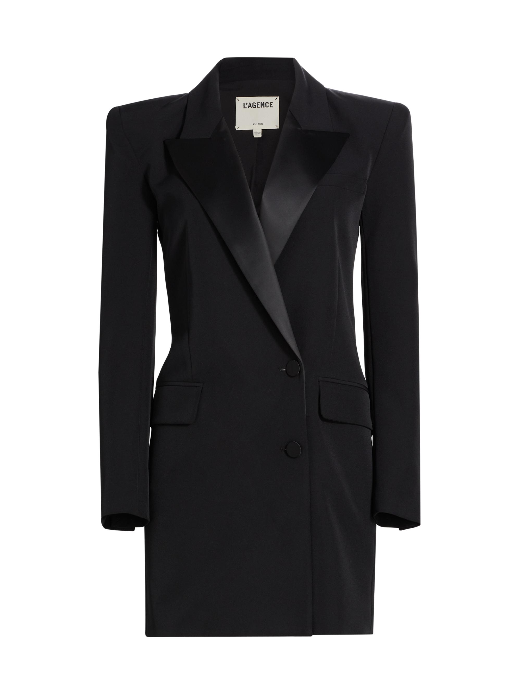 L'AGENCE Women's Marlee Double-Breasted Blazer Minidress - Black