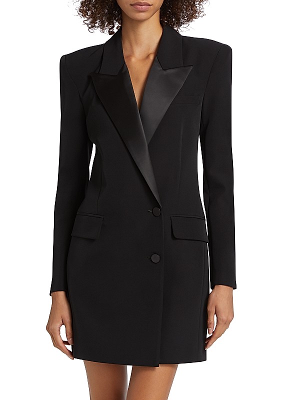 Shop L'AGENCE Marlee Double-Breasted Blazer Minidress | Saks Shop L'AGENCE Marlee Double-Breasted Blazer Minidress | Saks