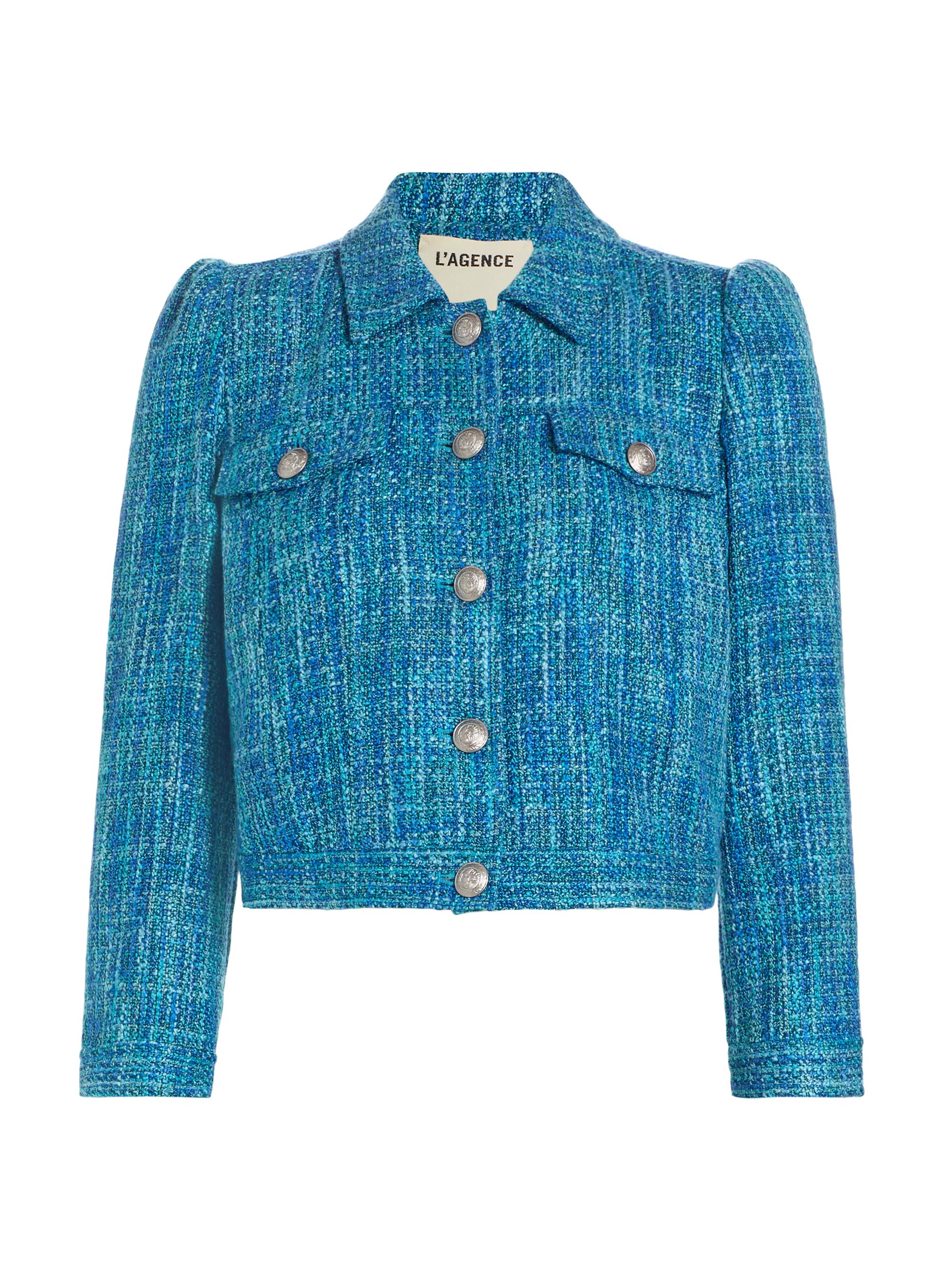 L'AGENCE Women's Kasey Tweed Jacket - Bone Multi