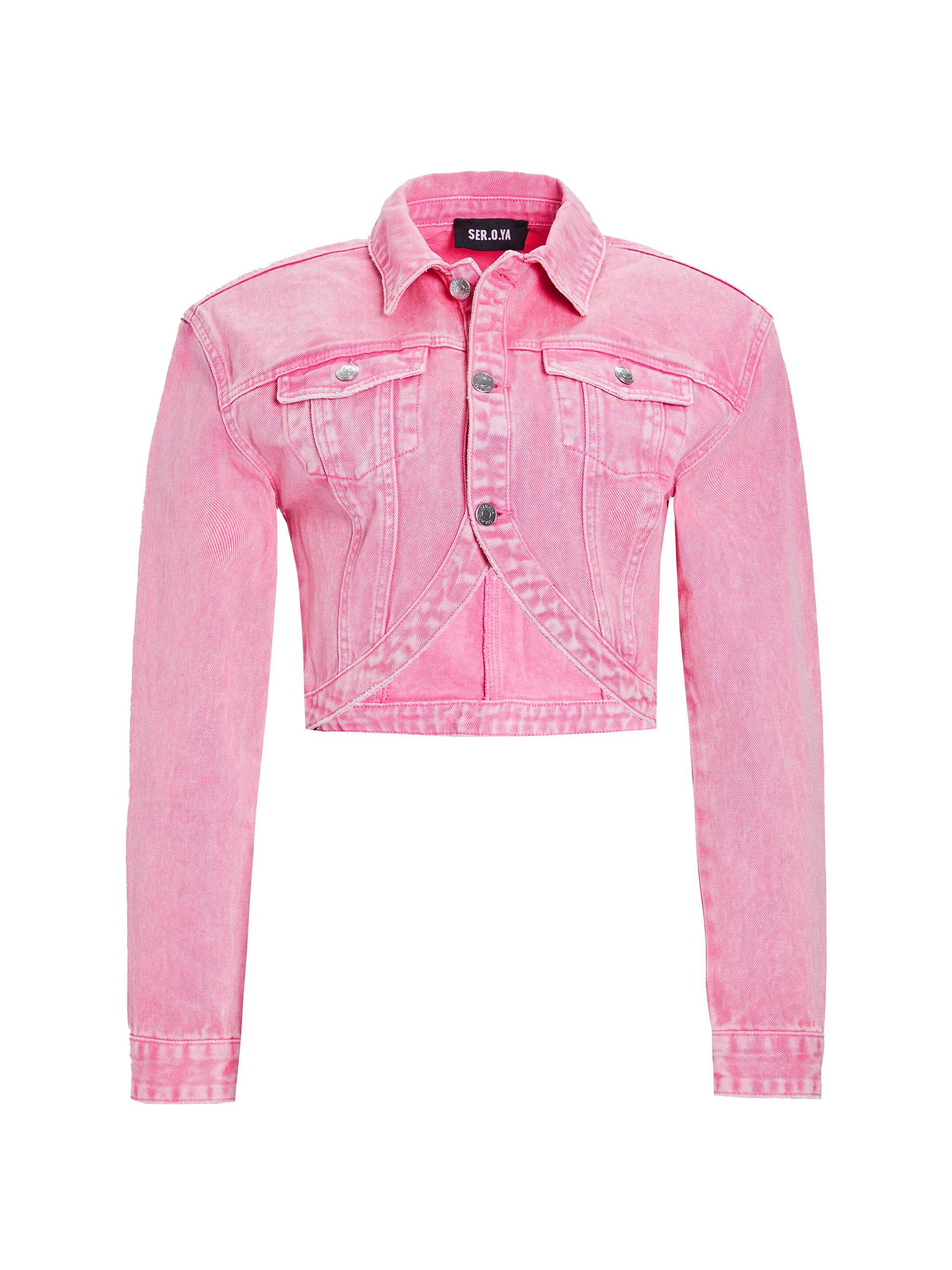 Ser.o.ya Women's Faith Denim Jacket - Malibu Pink
