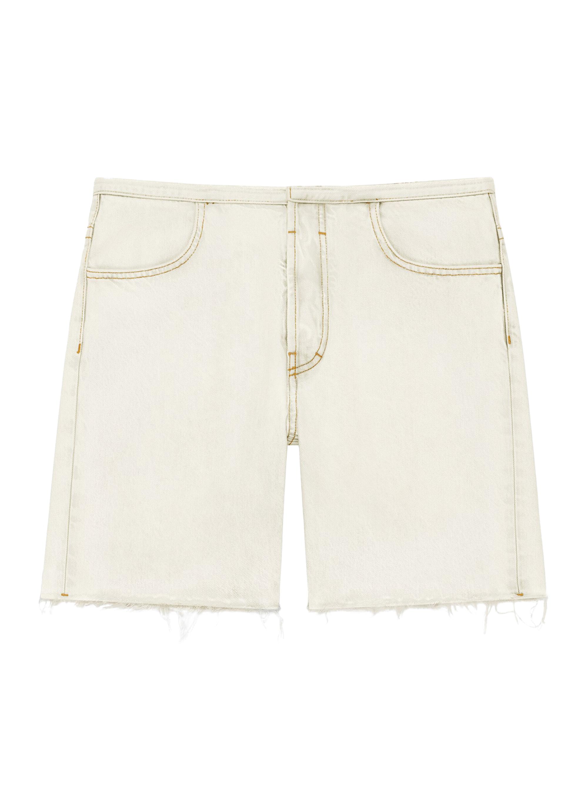 Givenchy Men's Bermuda Shorts in Denim - Off White