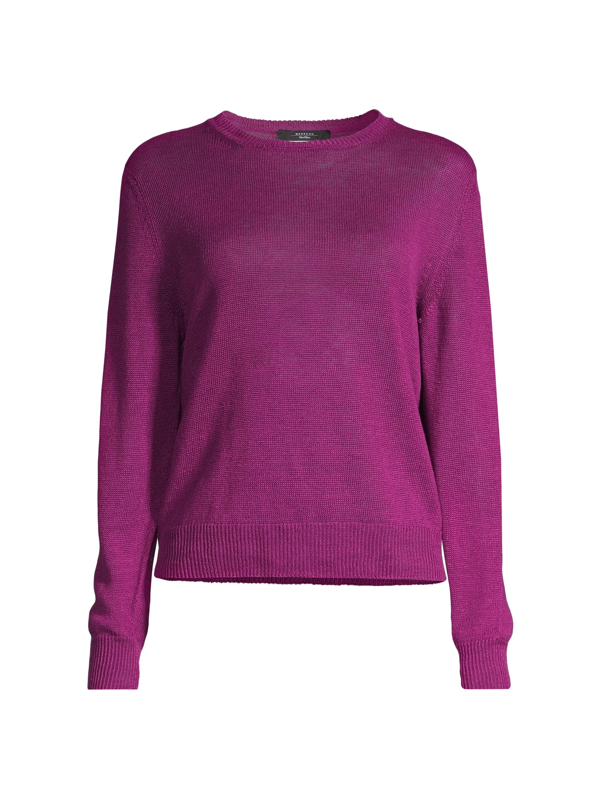 Weekend Max Mara Women's Atzeco Linen Knit Crewneck Sweater - Purple