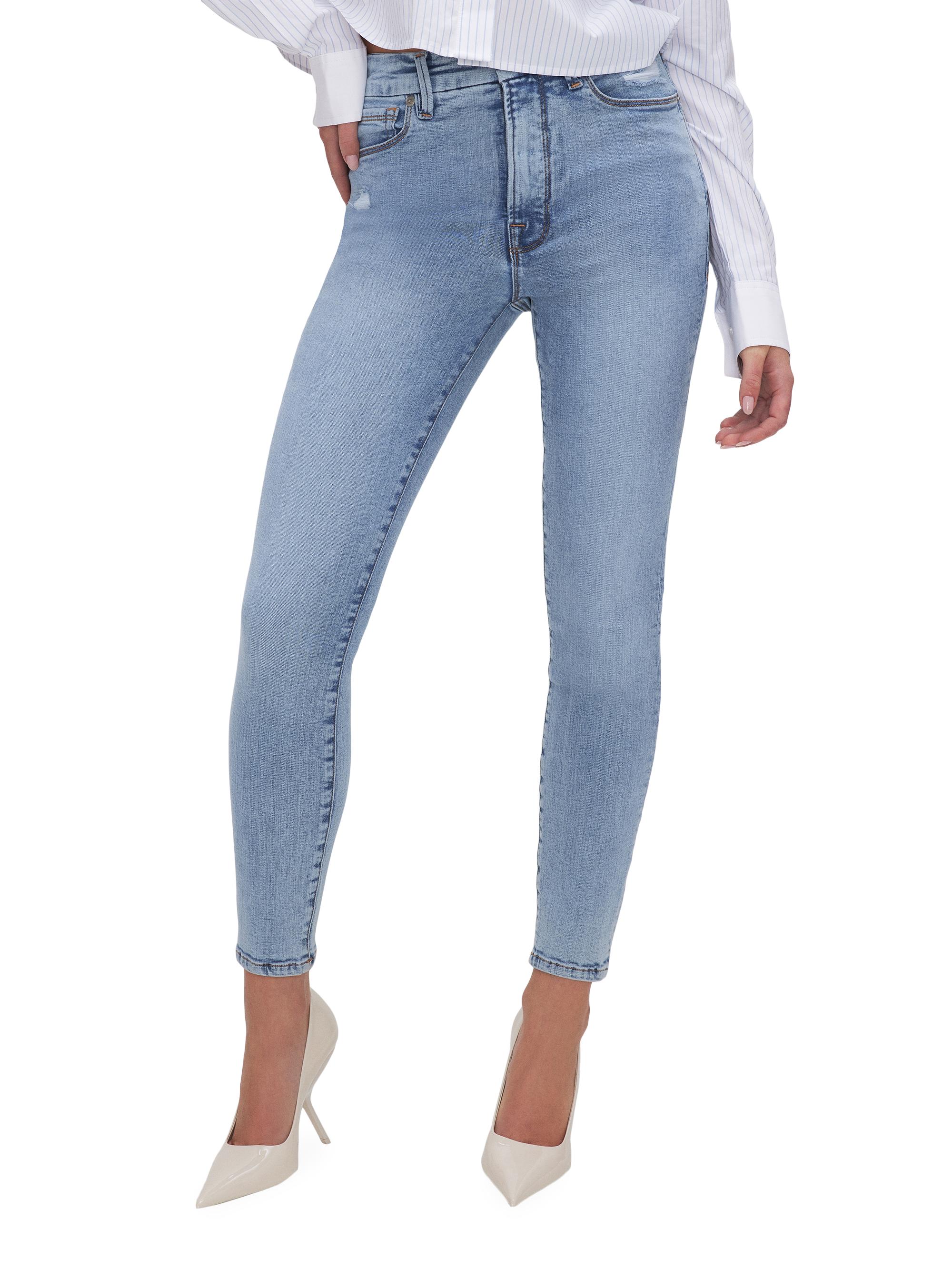 Good American Women's Good Waist Cropped Skinny Jeans - Indigo