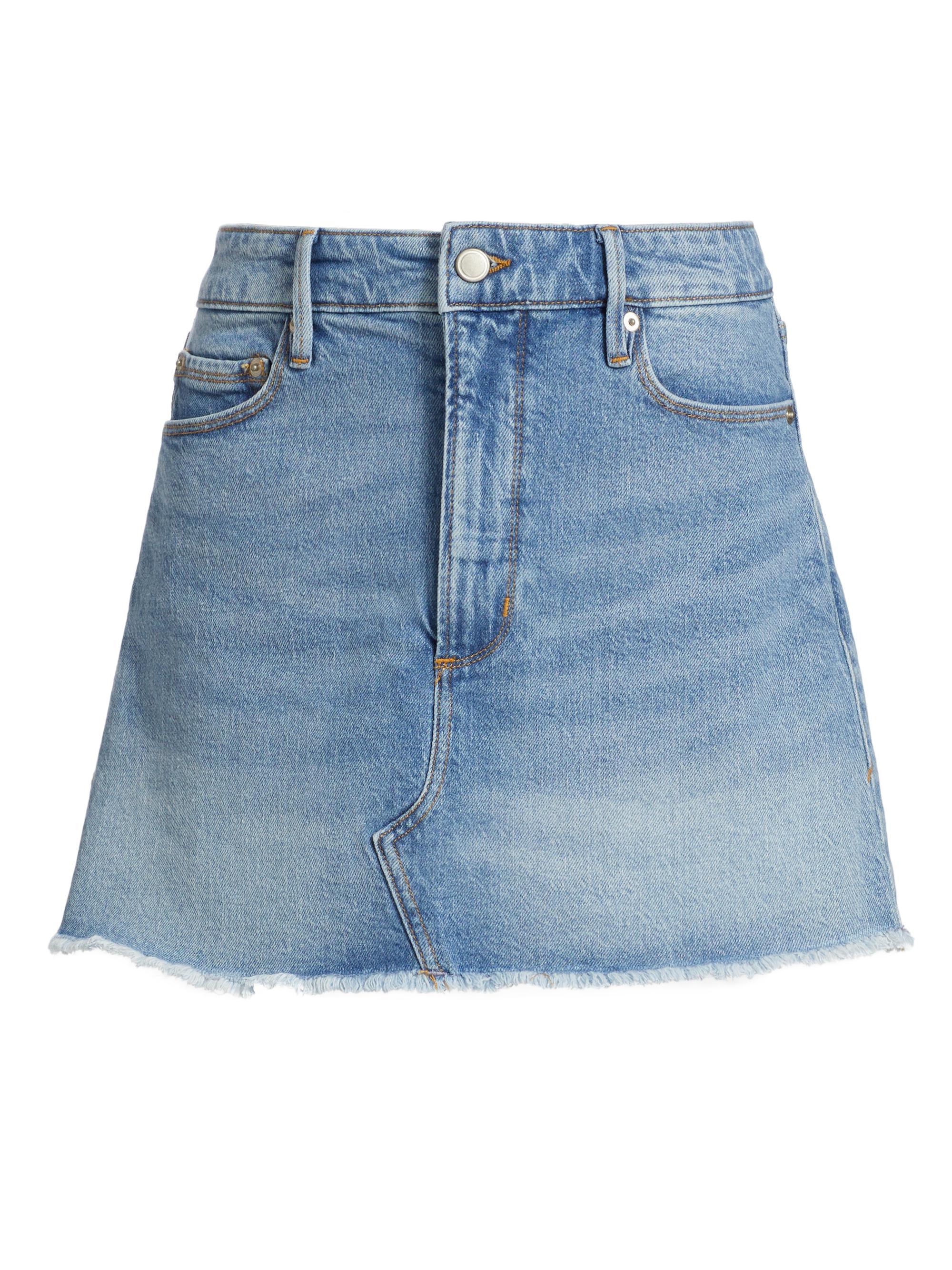 Good American Women's Uniform Denim Miniskirt - Indigo