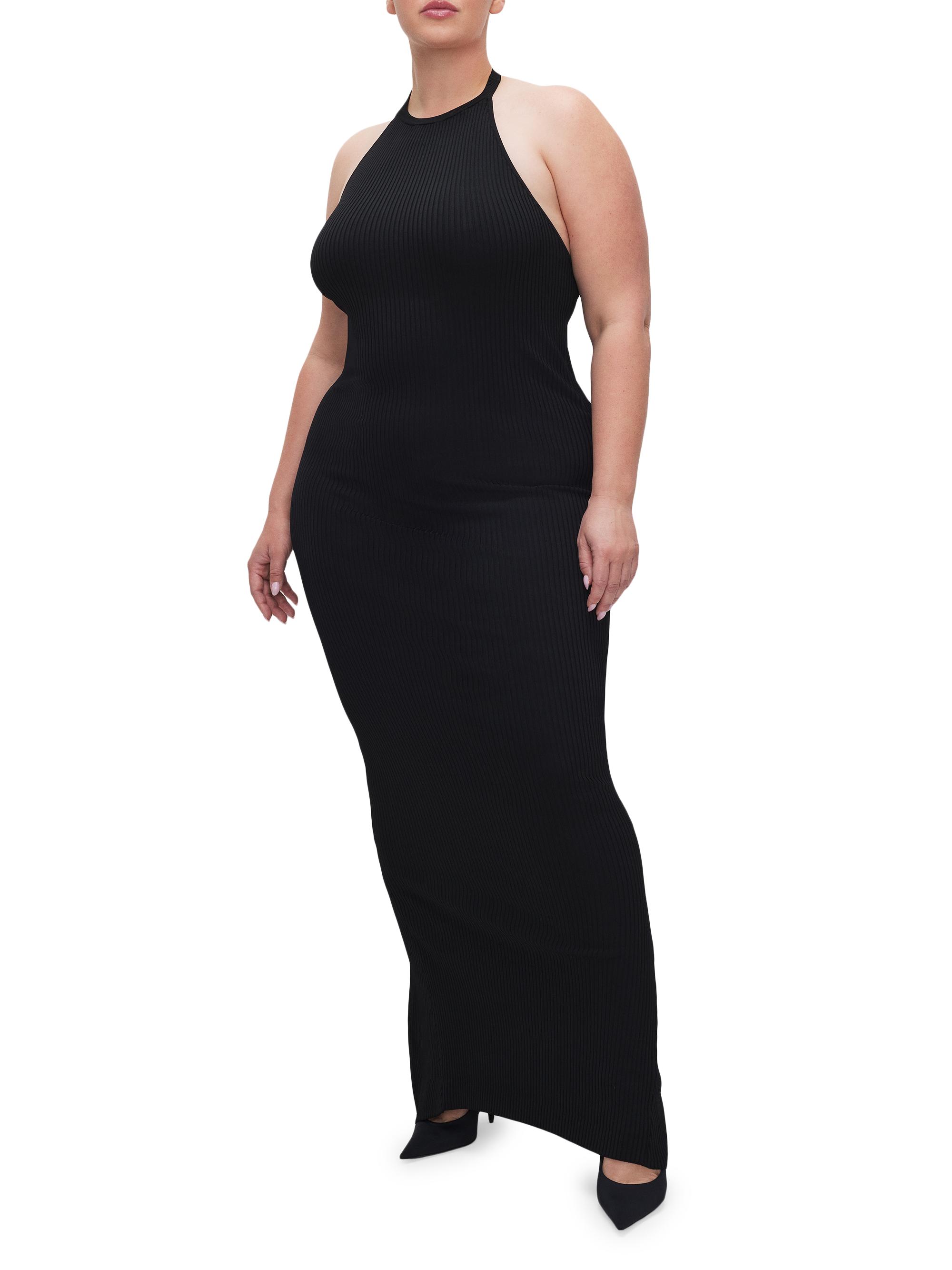 Good American Shine Rib Halter Maxi Dress | Saks Fifth Avenue