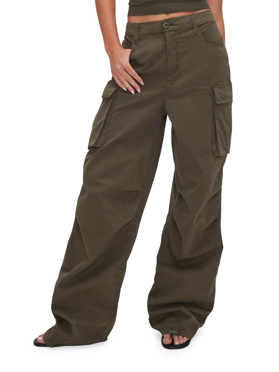 【LESLIE AMON】crepe de chine wide-leg cargo パンツ Leslie Amon Crepe De Chine Wide-leg Cargo Pants In Black