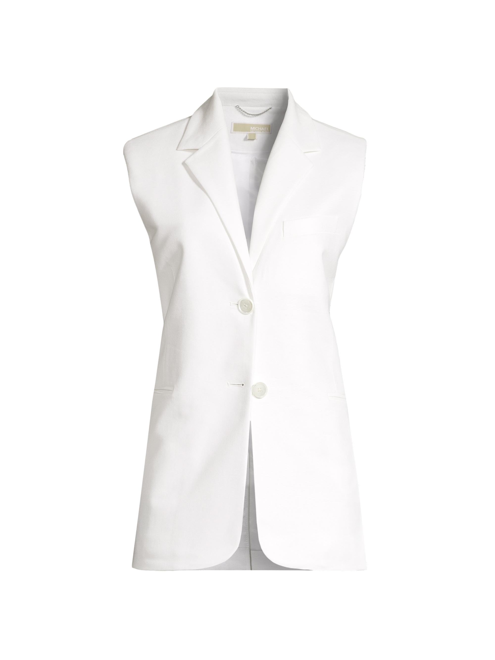 MICHAEL Michael Kors Women's Sleeveless Single-Breasted Blazer - White