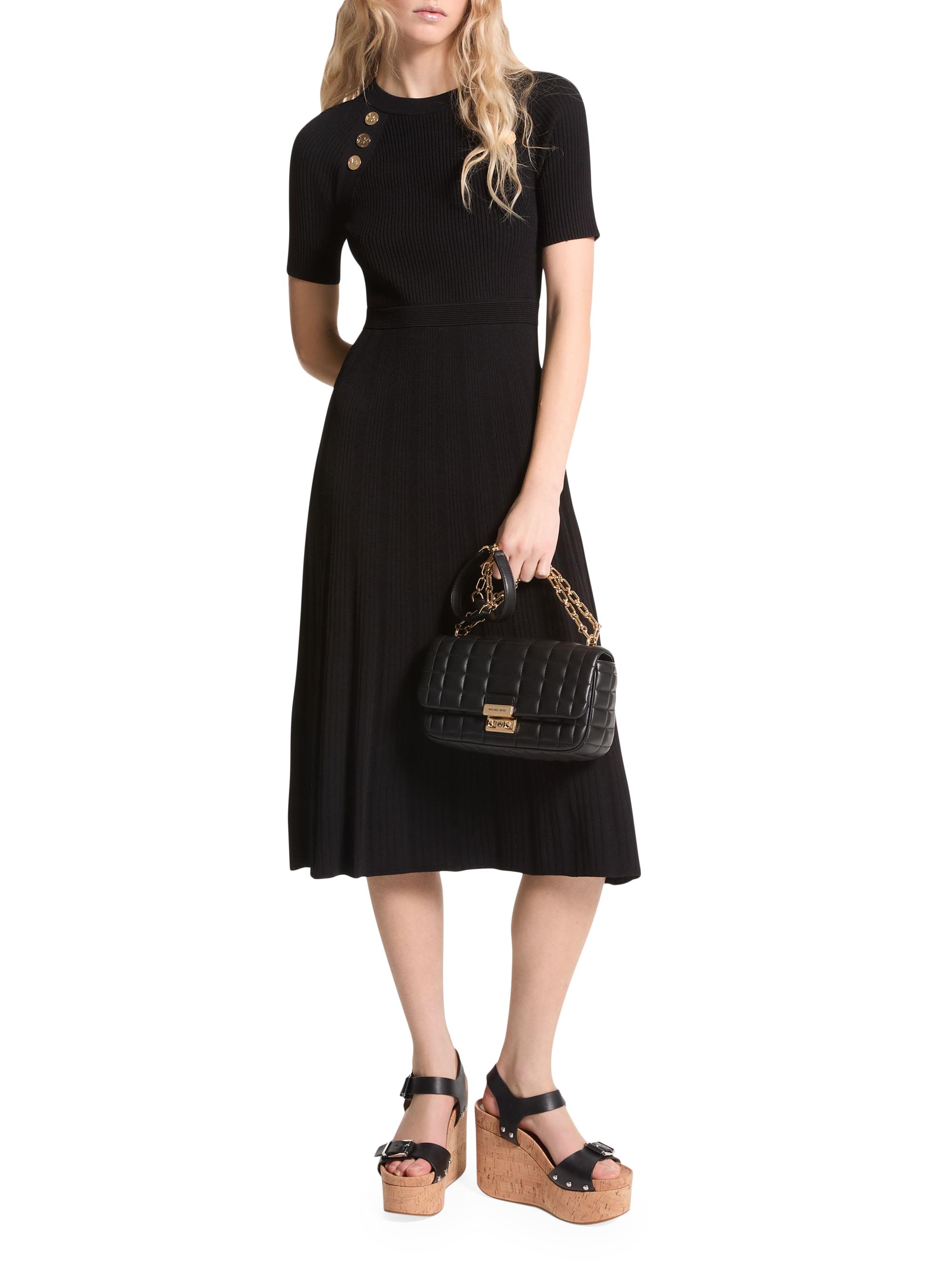 Michael Michael Kors knitted midi dress - Black