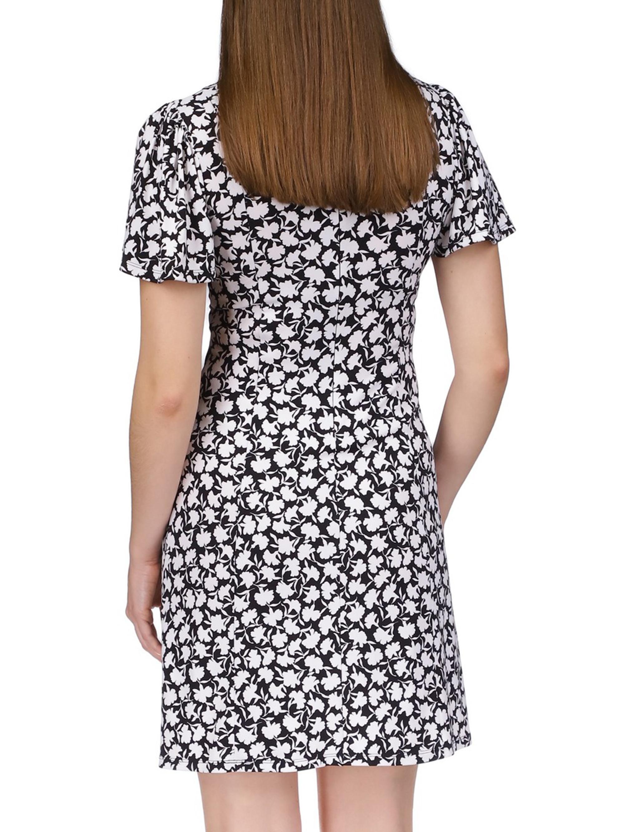 Shop MICHAEL Michael Kors Floral V-Neck Flutter Sleeve Minidress 