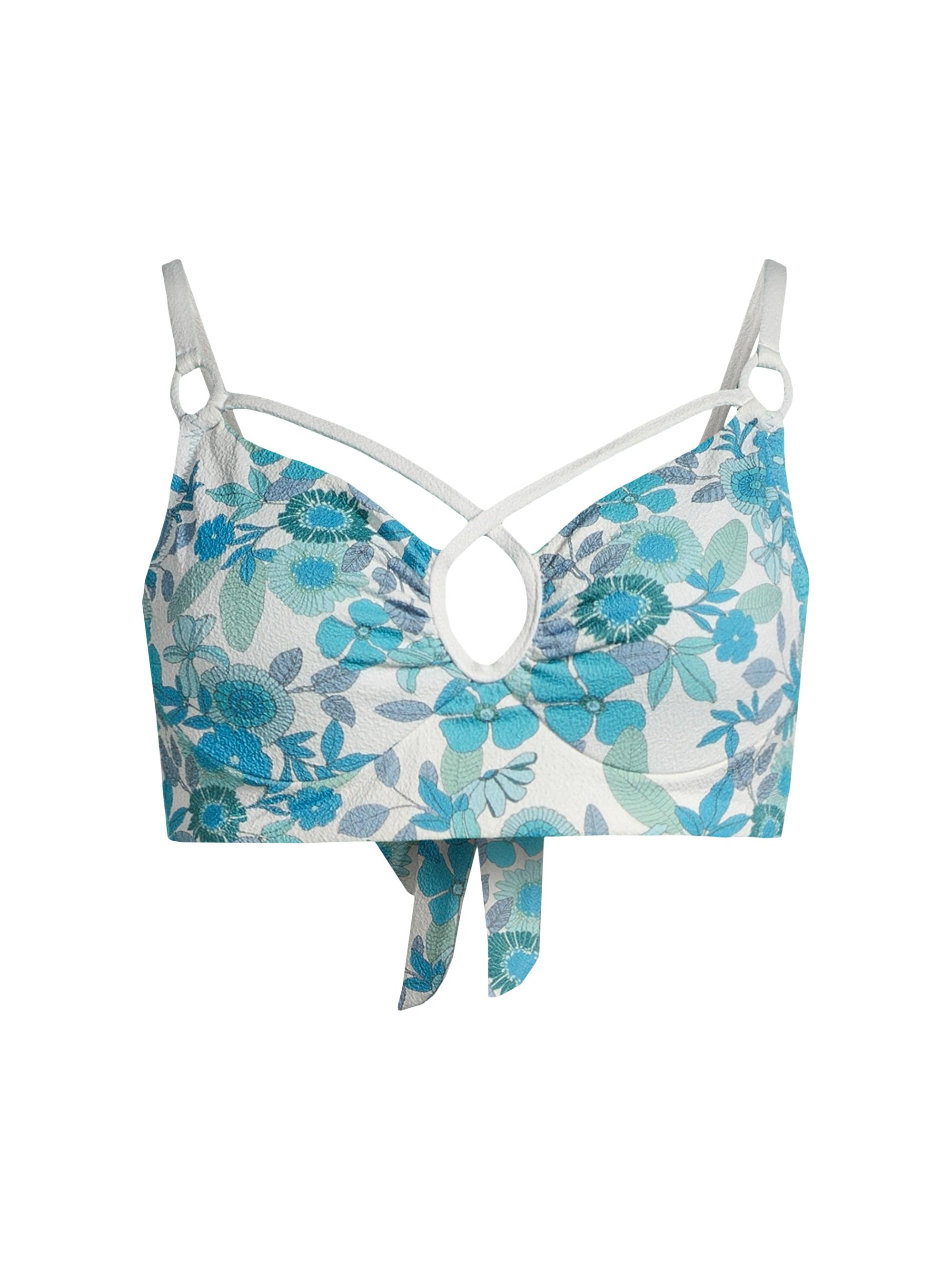 Robin Piccone Women's Nerissa Floral Underwire Bikini Top - Blue Combo