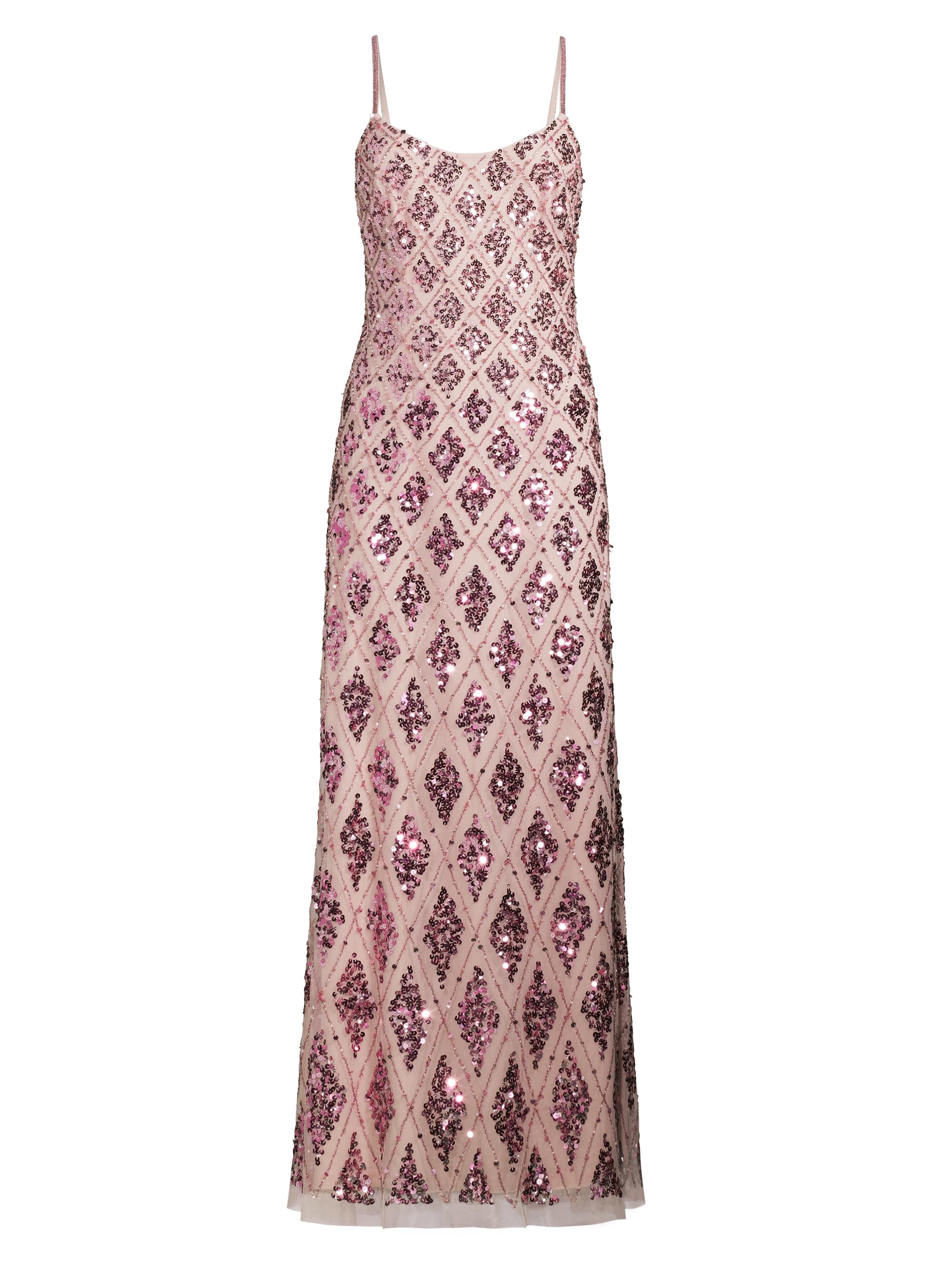 Aidan Mattox Women's Sequin Mesh Gown - Pink Multi
