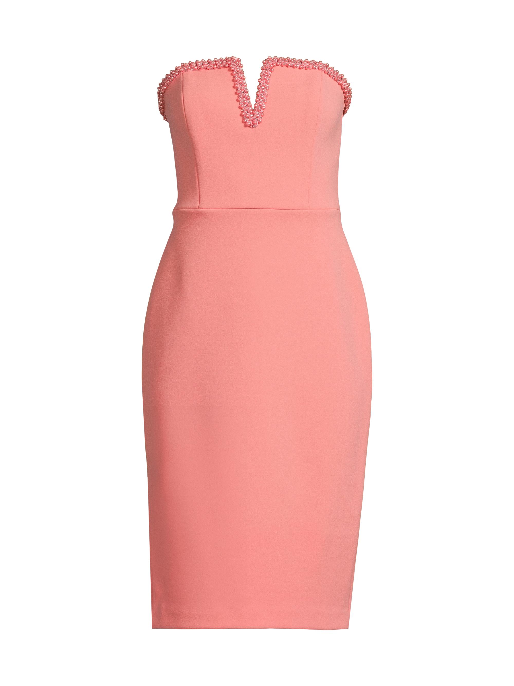 Aidan Mattox Women's Embellished Bonded Crepe Dress - Salmon Pink