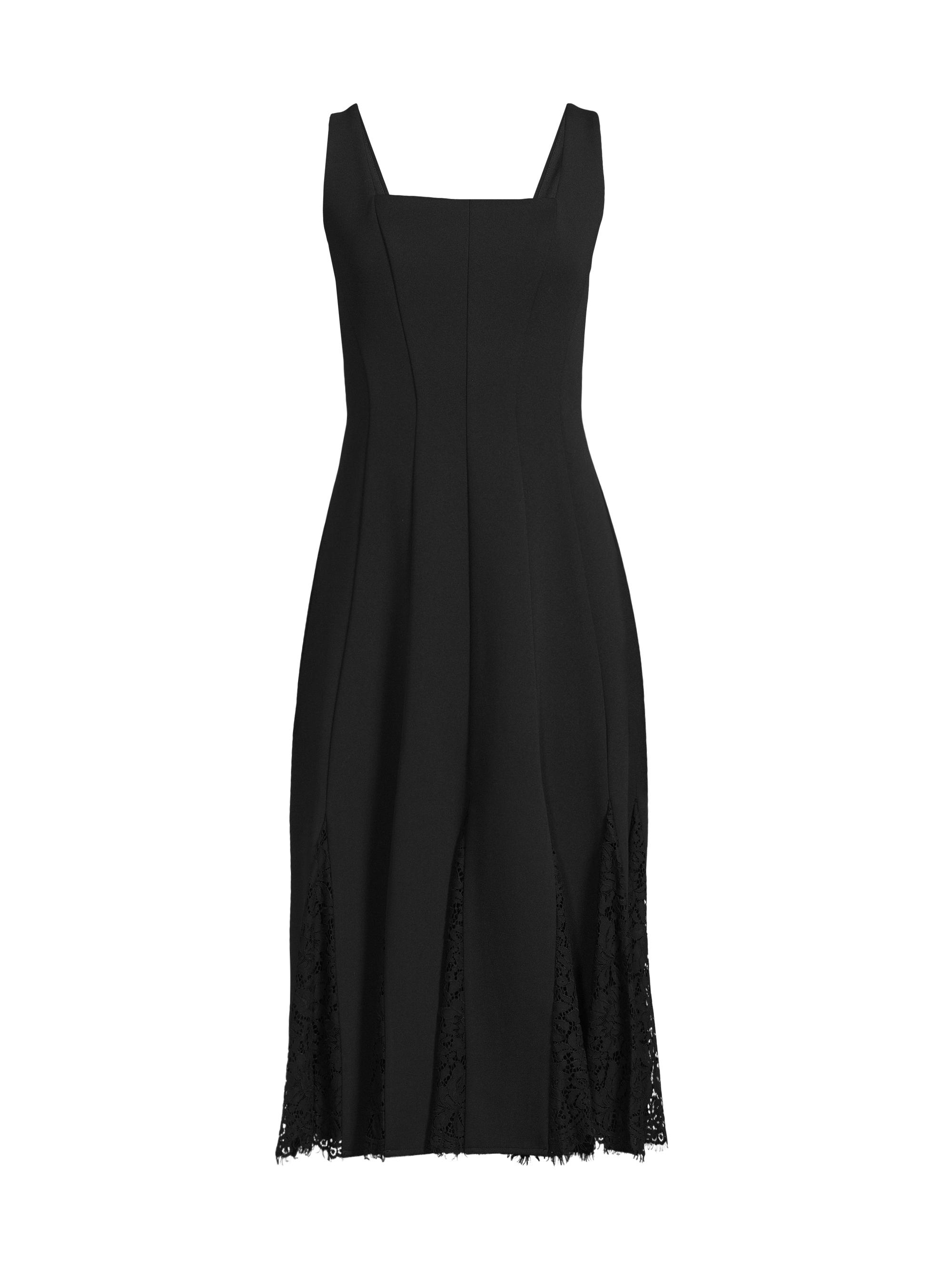 Aidan Mattox Women's Bonded Crepe Midi Dress - Black