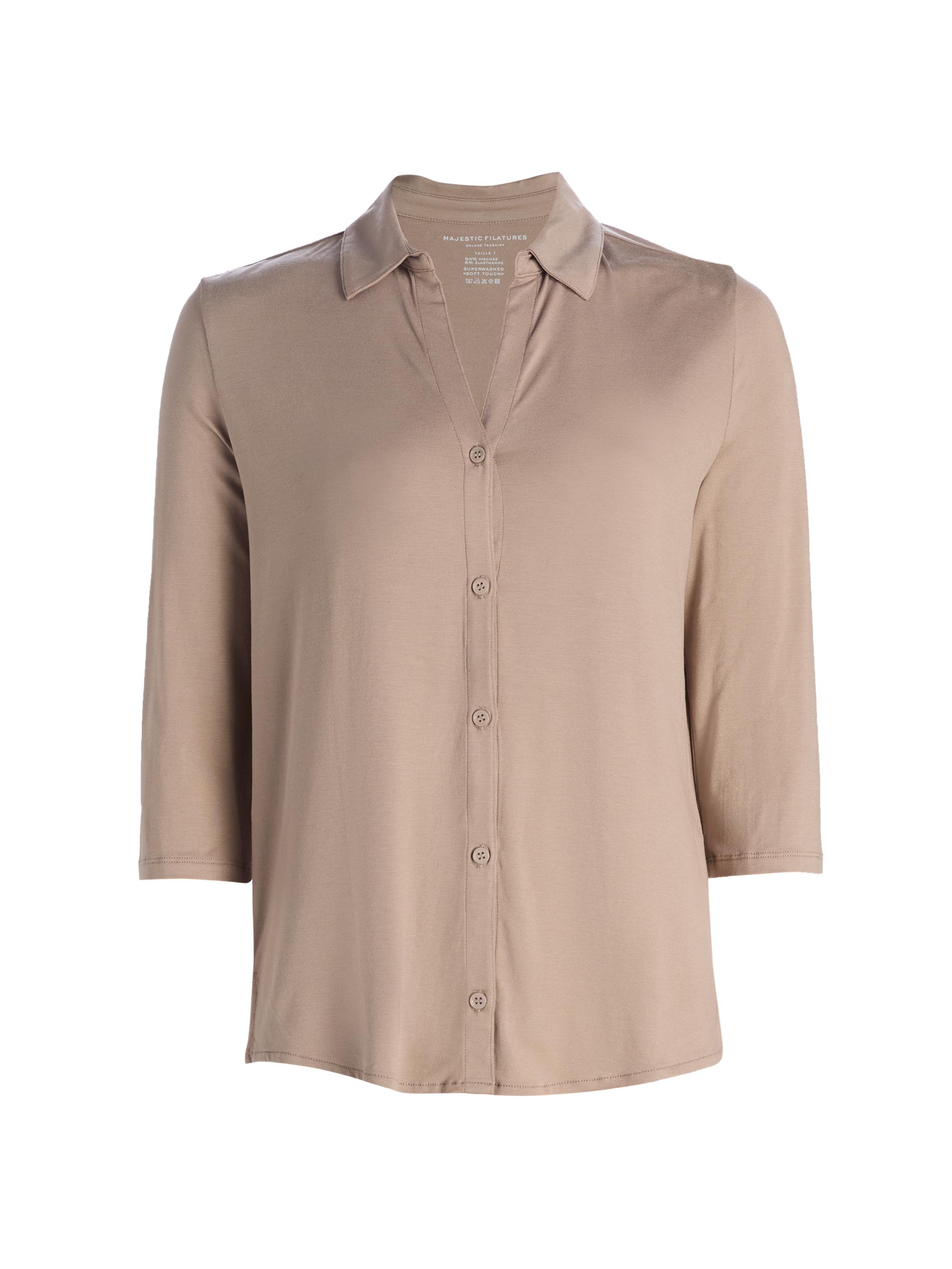 Majestic Filatures Women's Soft Touch Shirt - Coffee Latte