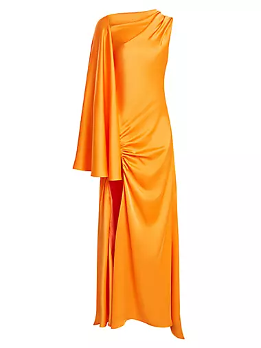Avenue  Women's Plus Size Victoria Ombre Necklace Top - tangerine