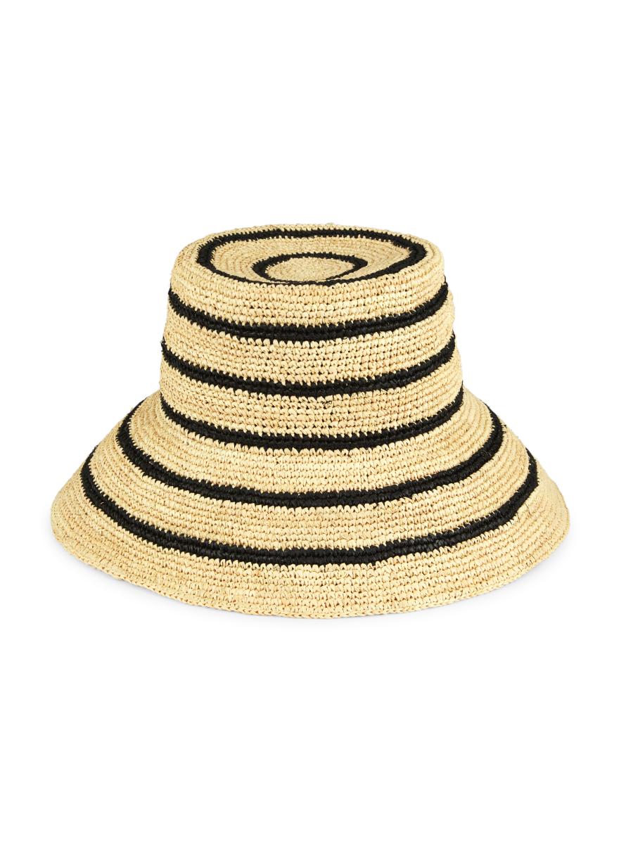 Vince Striped Straw Bucket Hat | Saks Fifth Avenue