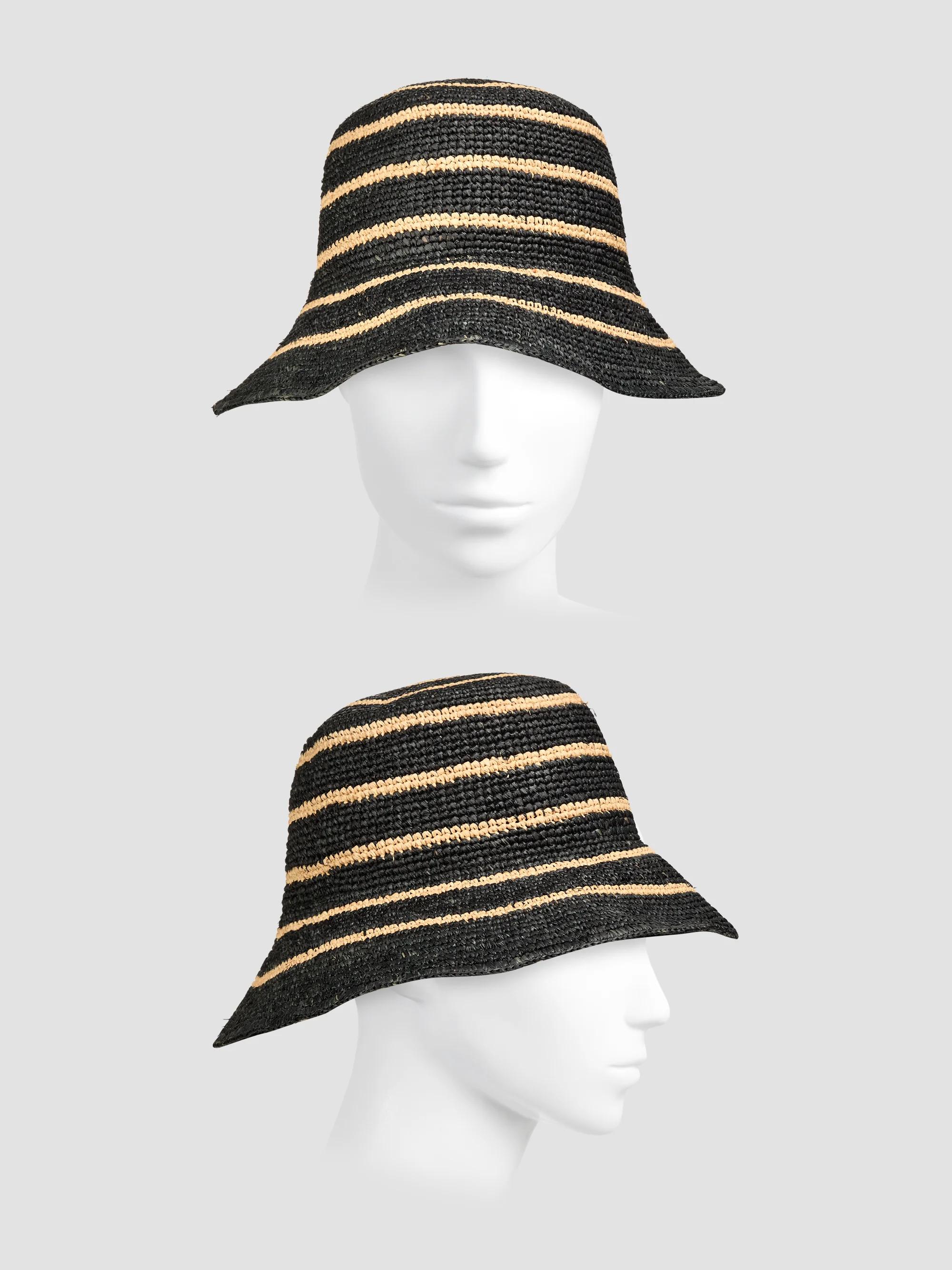 Vince Striped Straw Bucket Hat | Saks Fifth Avenue display picture 3