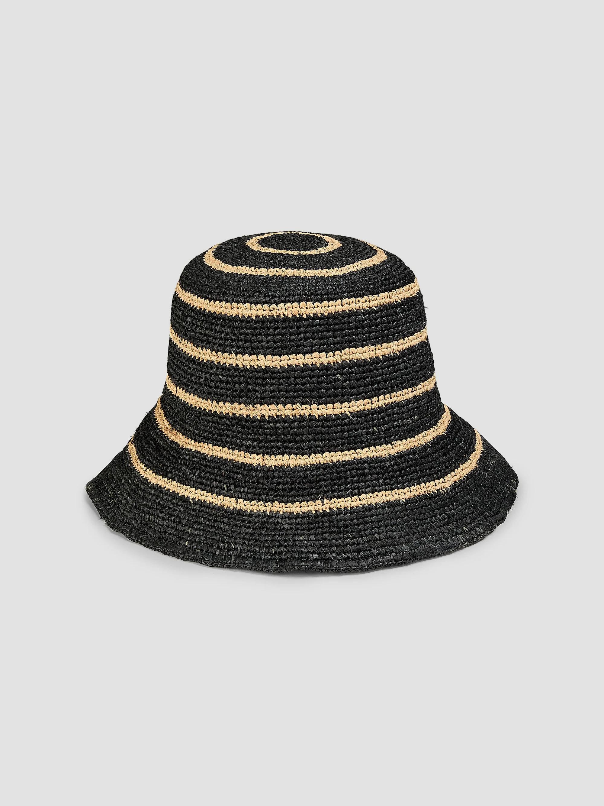 Vince Striped Straw Bucket Hat | Saks Fifth Avenue