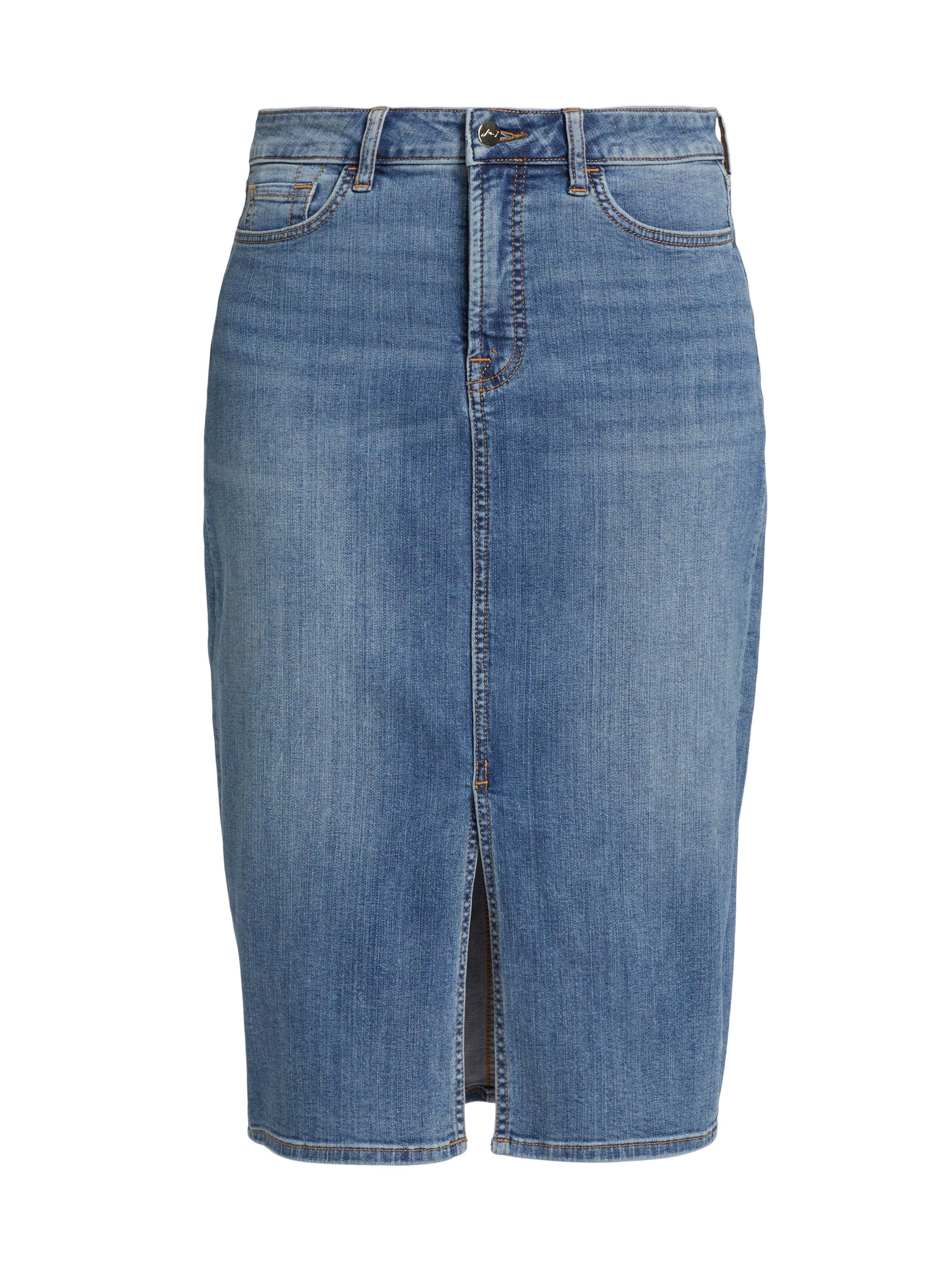 Jen7 Women's Denim Midi-Skirt - Gia