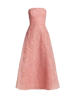 Shop ML Monique Lhuillier Louisa Lace Strapless Cocktail Dress | Saks Fifth  Avenue