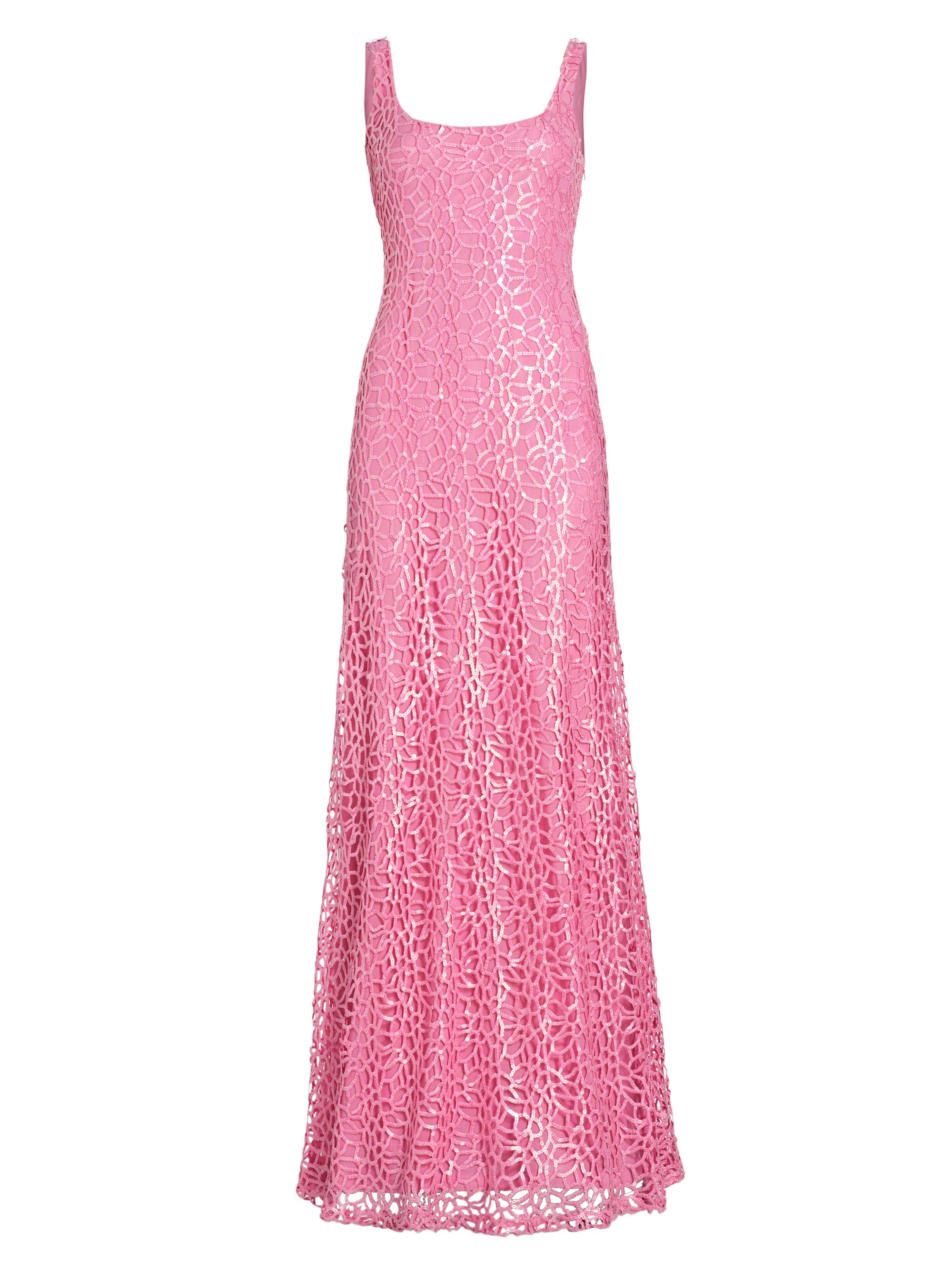 ML Monique Lhuillier Women's Hannah Sequined Maxi Dress - Candy Pink