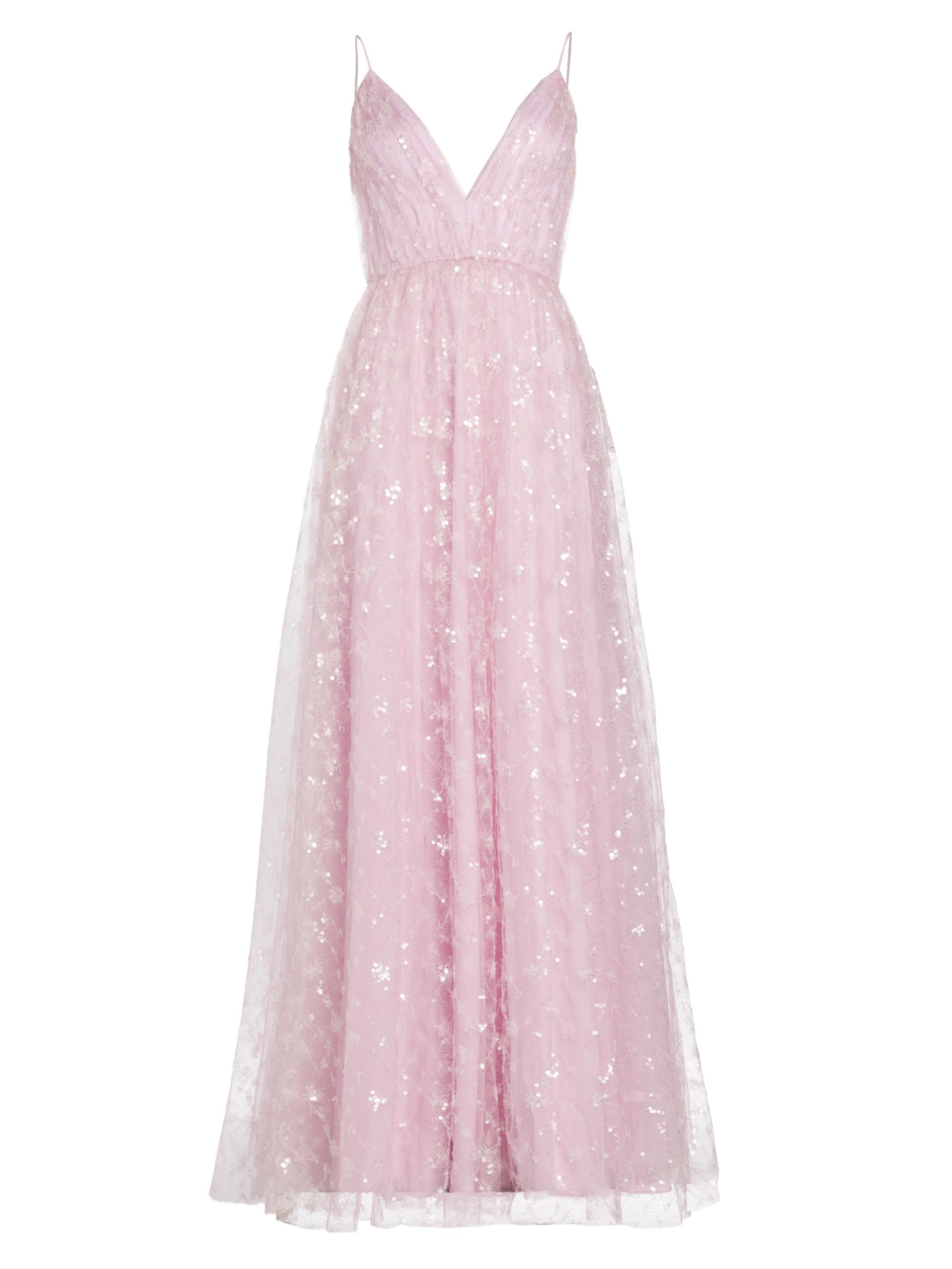 ML Monique Lhuillier Women's Layla Sequined Lace A-Line Gown - Lavender Blush