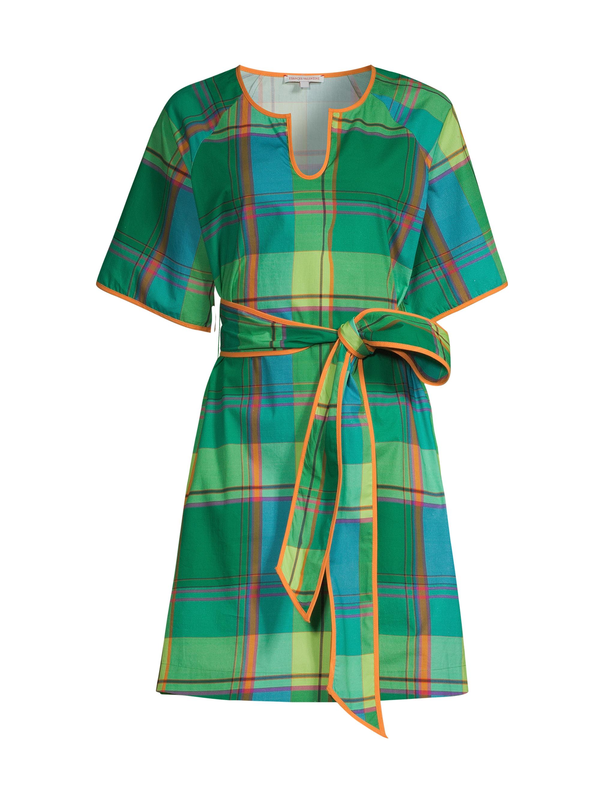 Frances Valentine Women's Doris Plaid Minidress - Pink Green