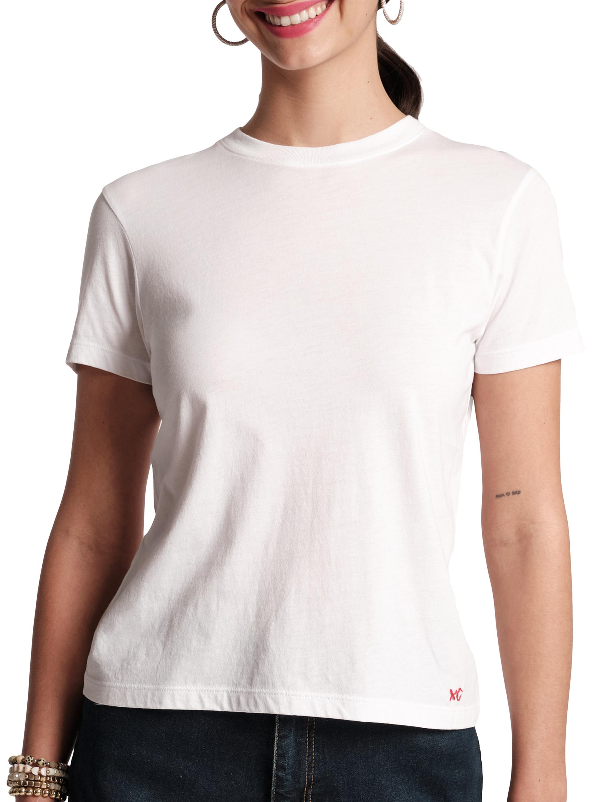 Frances Valentine Women's Super Crewneck Pima Cotton T-Shirt - White
