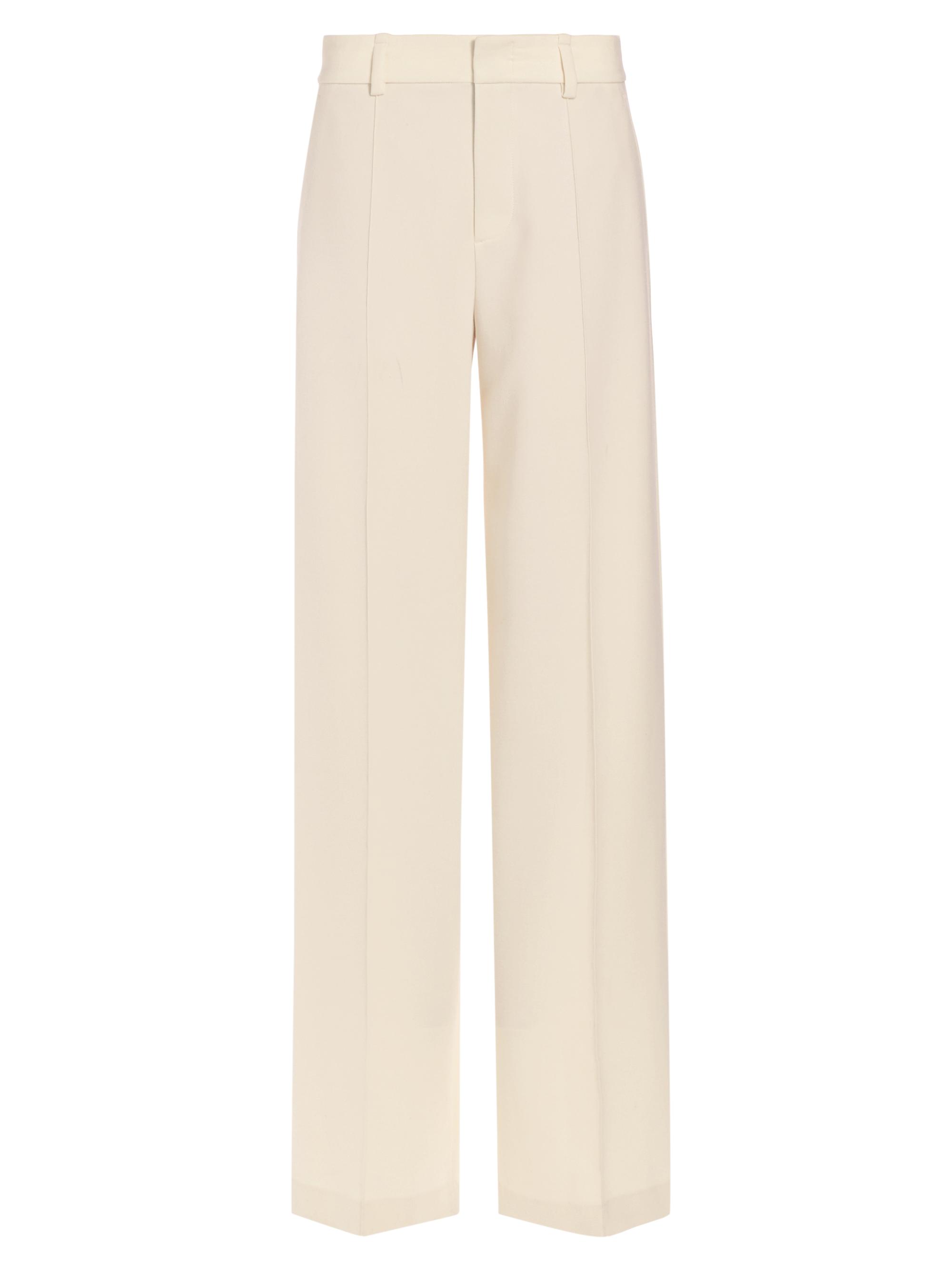 Vince Women's Crepe Pintuck Wide-Leg Pants - Off White