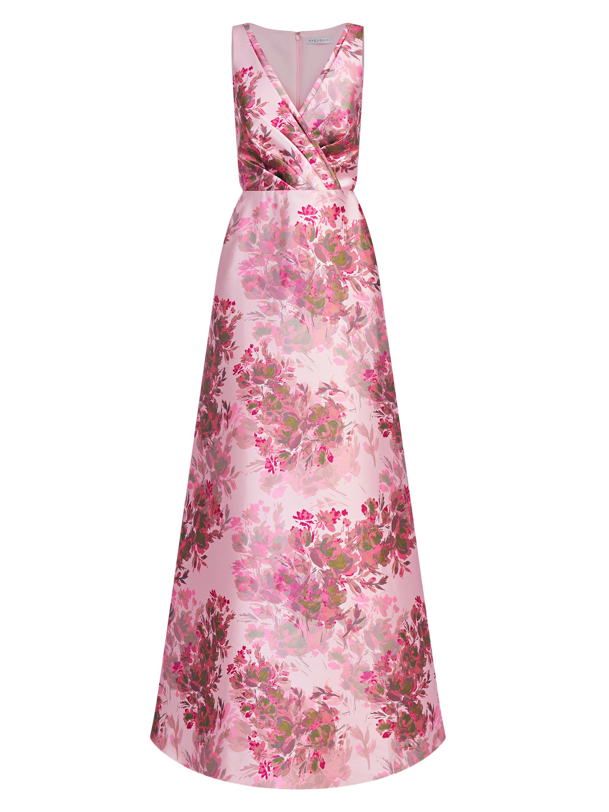 Kay Unger Women's Opal Rose Mikado Gown - Vivid Berry