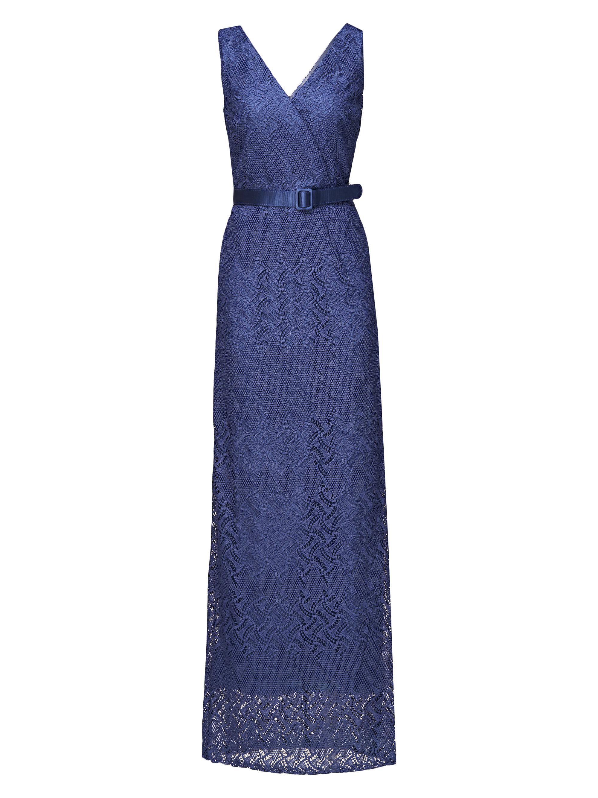 Kay Unger Hendrix Belted Lace Column Gown | Saks Fifth Avenue