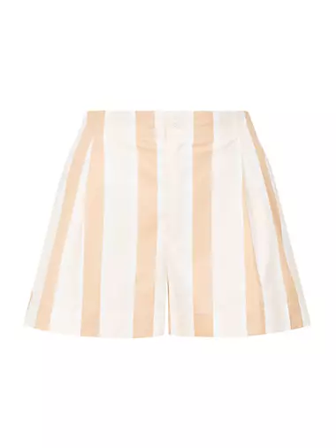 Zoey Striped Cotton Shorts