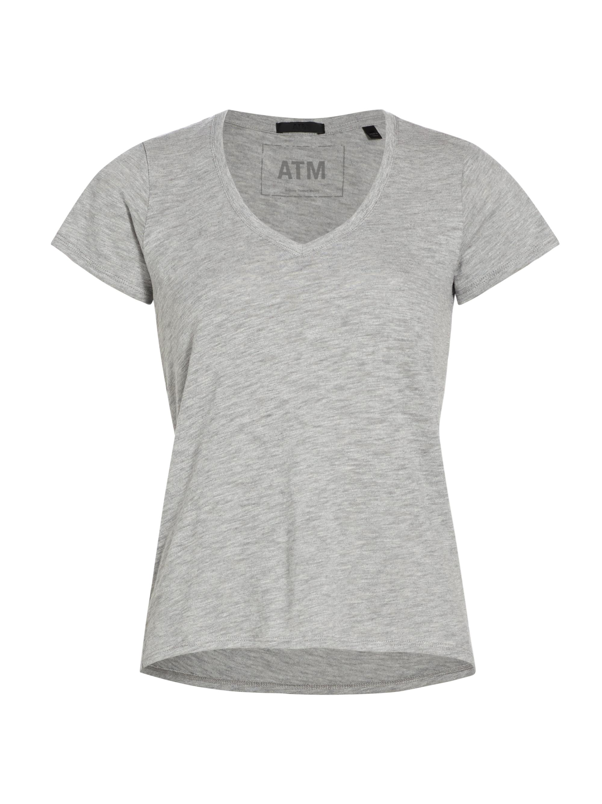 ATM Anthony Thomas Melillo Women's Cotton V-Neck T-Shirt - Heather Grey