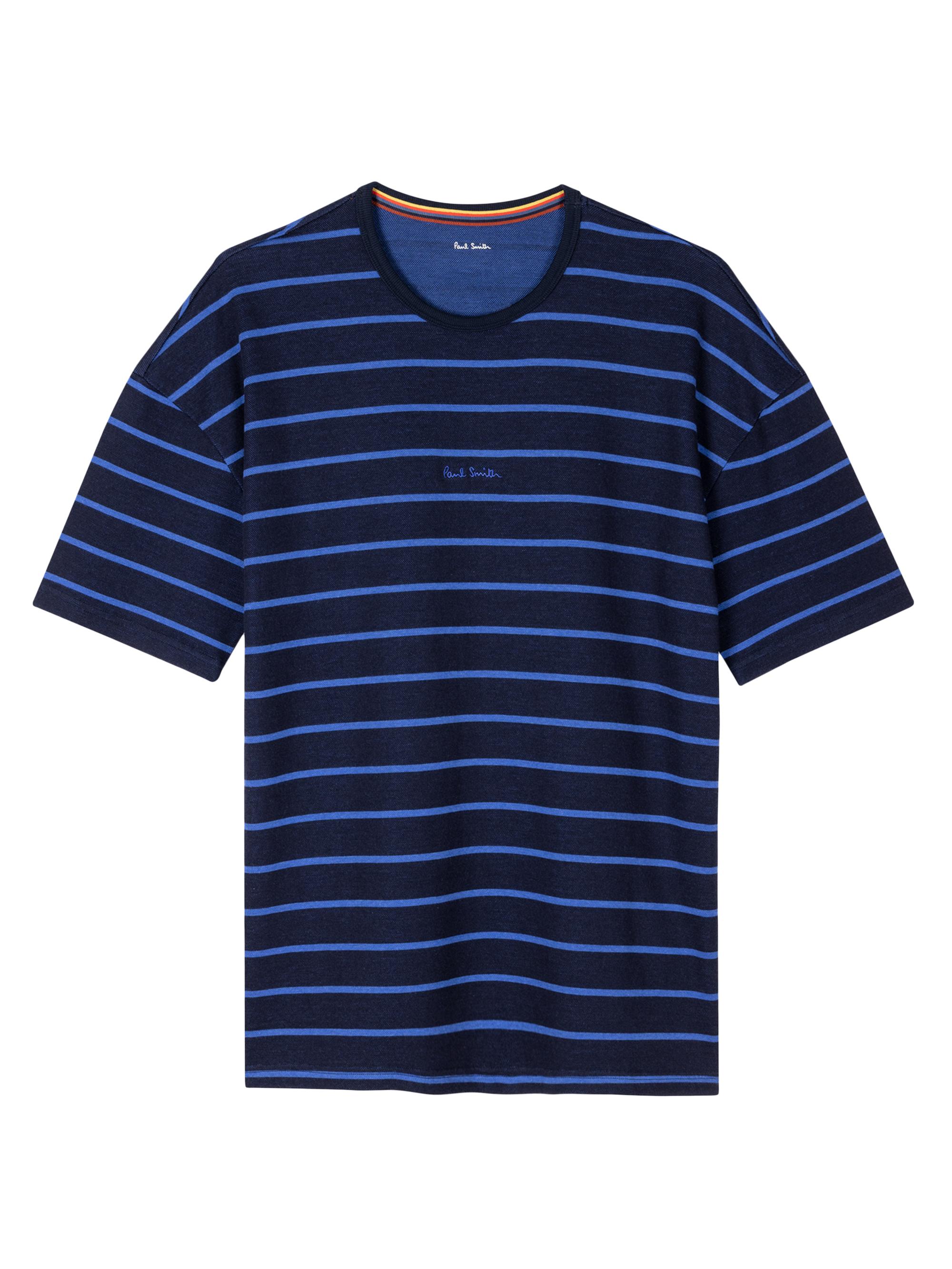Paul Smith Men's Relax Logo Stripe Crewneck T-Shirt - Inky Blue