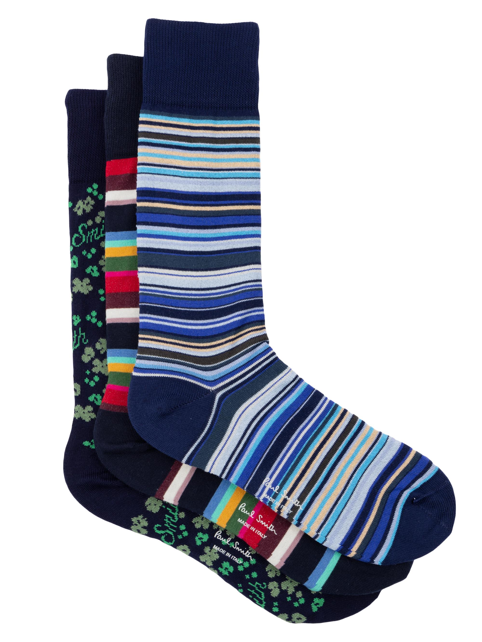Paul Smith Men's 3-Pack Seasonal Stripe Socks