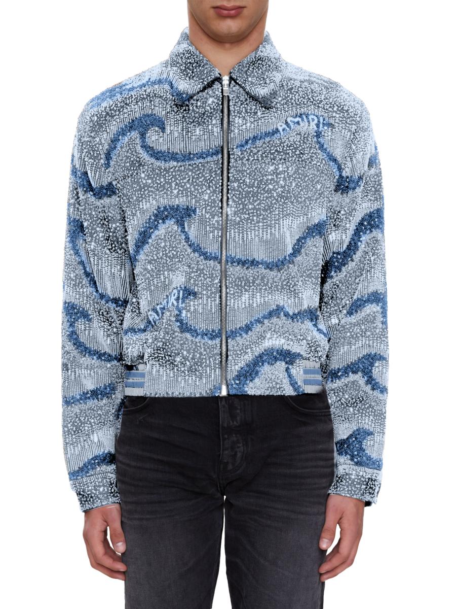 Amiri Wavy Embellished Work Jacket | Saks Fifth Avenue