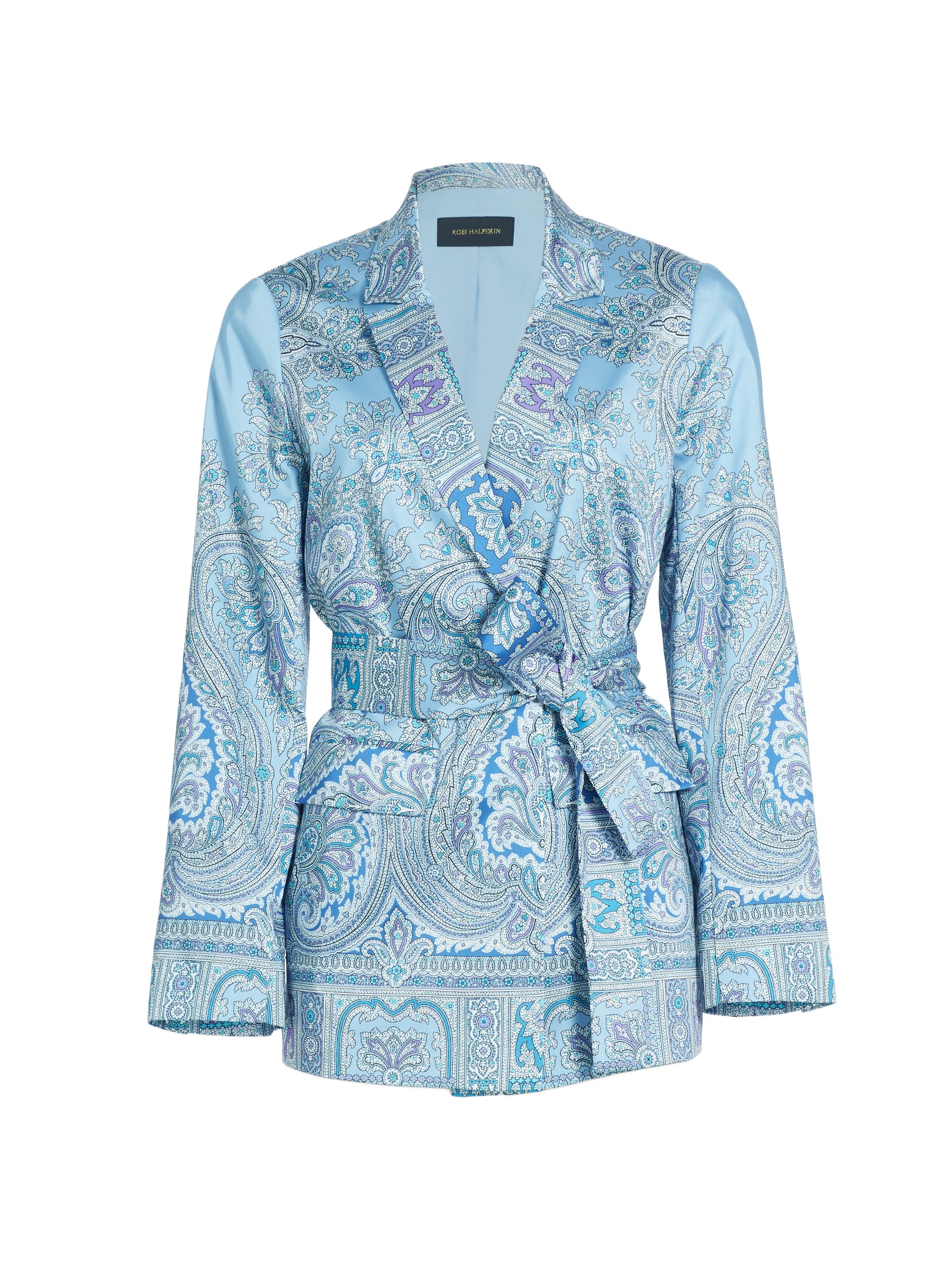 Kobi Halperin Women's Anya Paisley Jacket - Powder Blue Multi