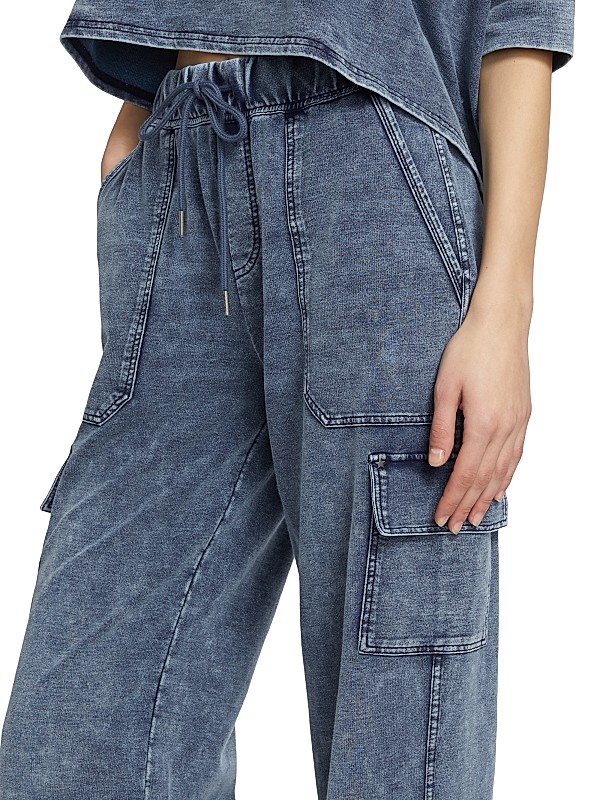 Shop Stellae Dux Cotton-Blend Drawstring Cargo Pants | Saks Shop Stellae Dux Cotton-Blend Drawstring Cargo Pants | Saks