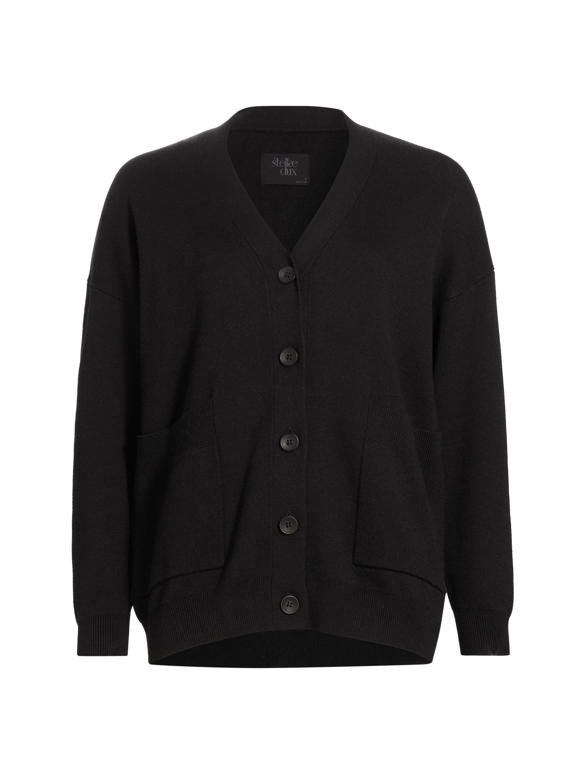 Stellae Dux Double Knit Boxy Cardigan | Saks Fifth Avenue