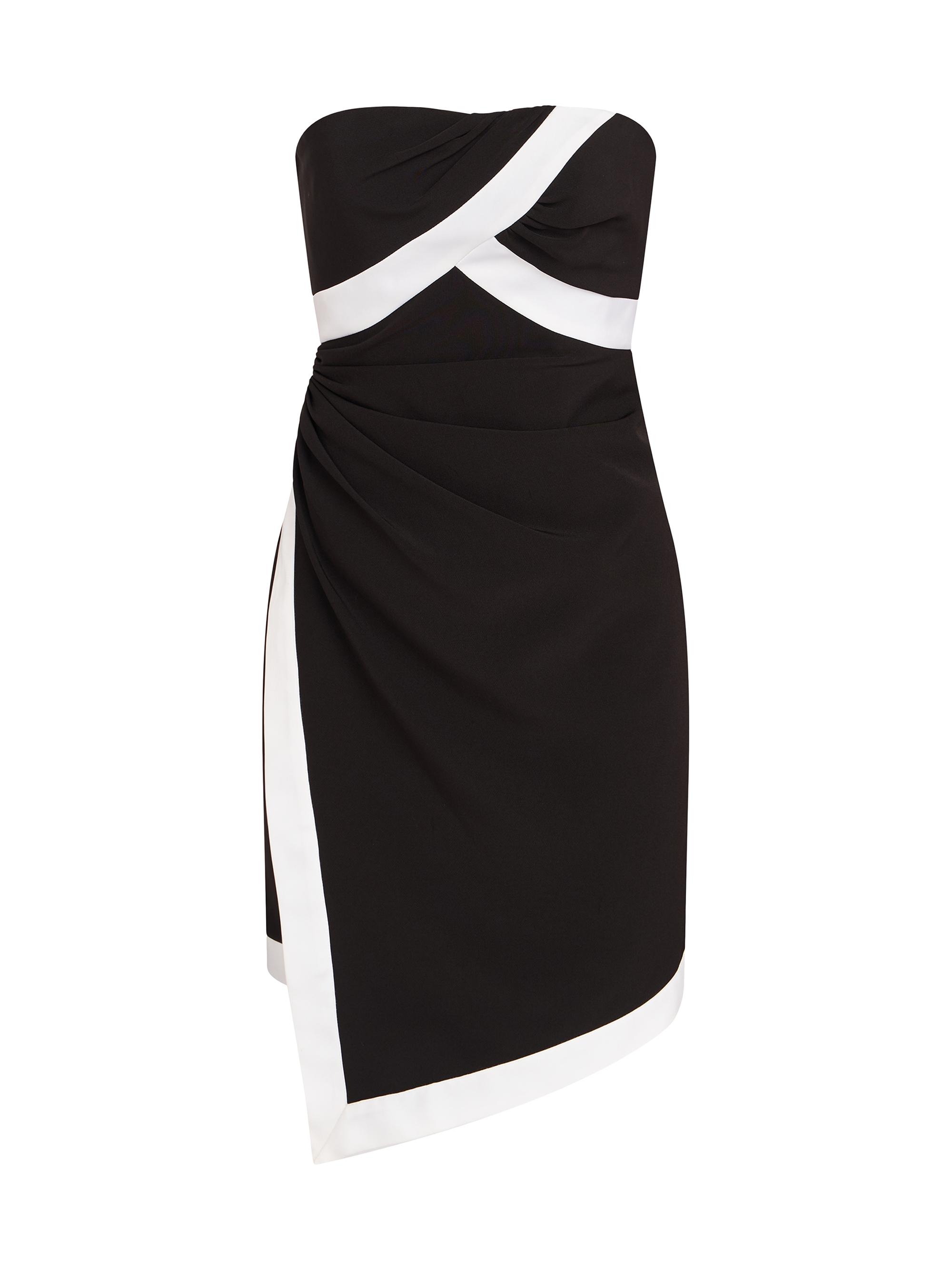 Halston Women's Lanie Strapless Cocktail Dress - Black White