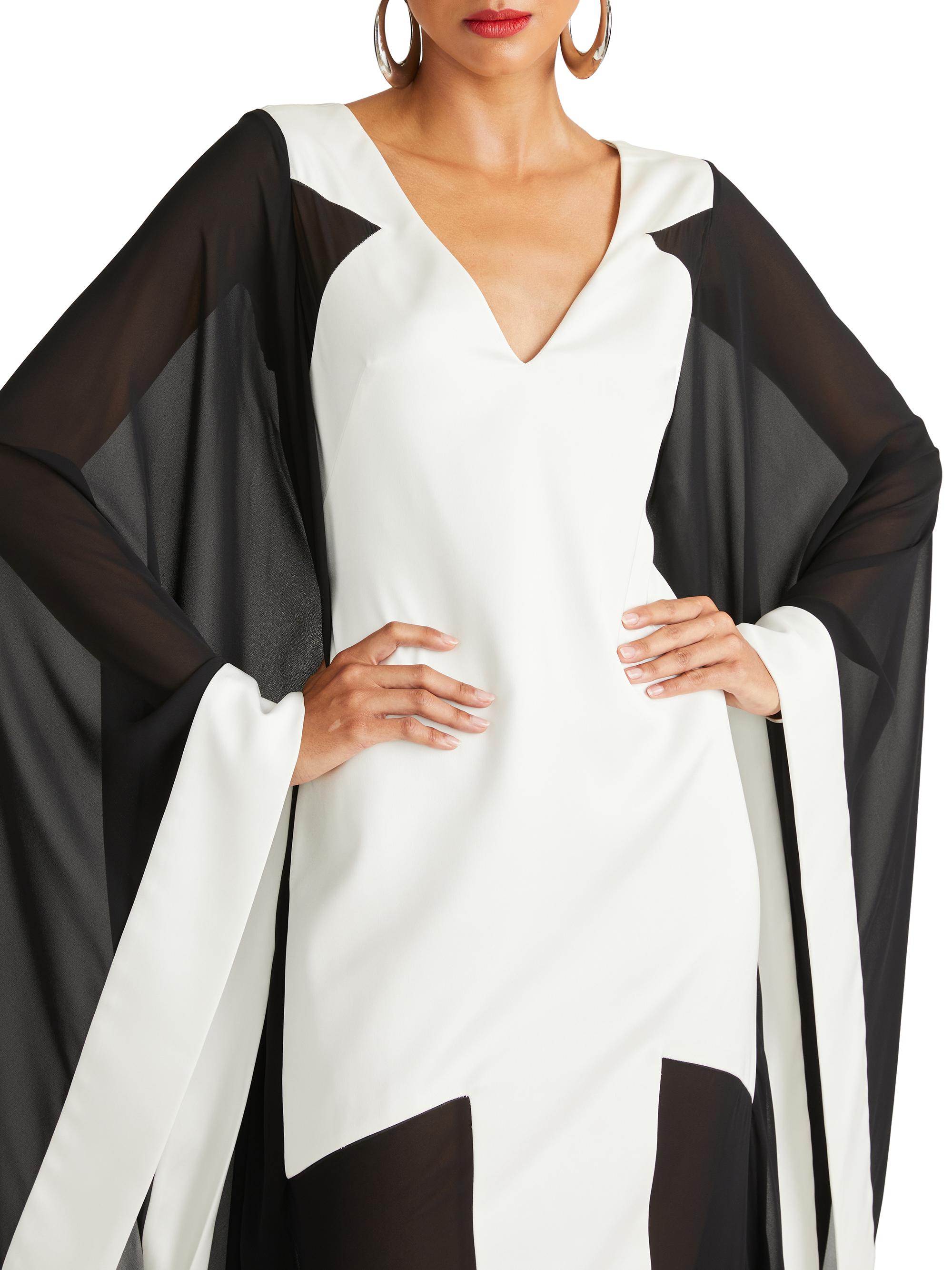 Halston Yara Satin Chiffon Gown Saks Fifth Avenue