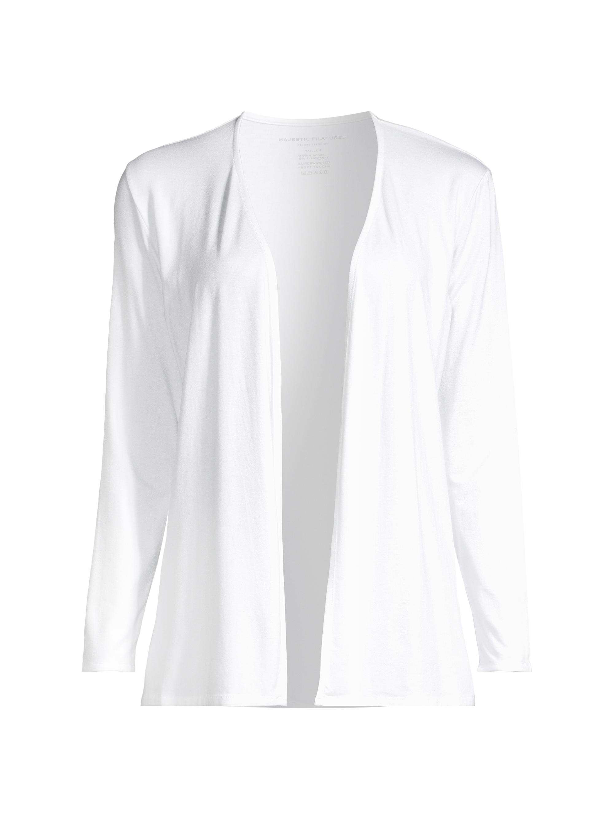 Majestic Filatures Women's Soft Touch Knit Open Cardigan - Noir